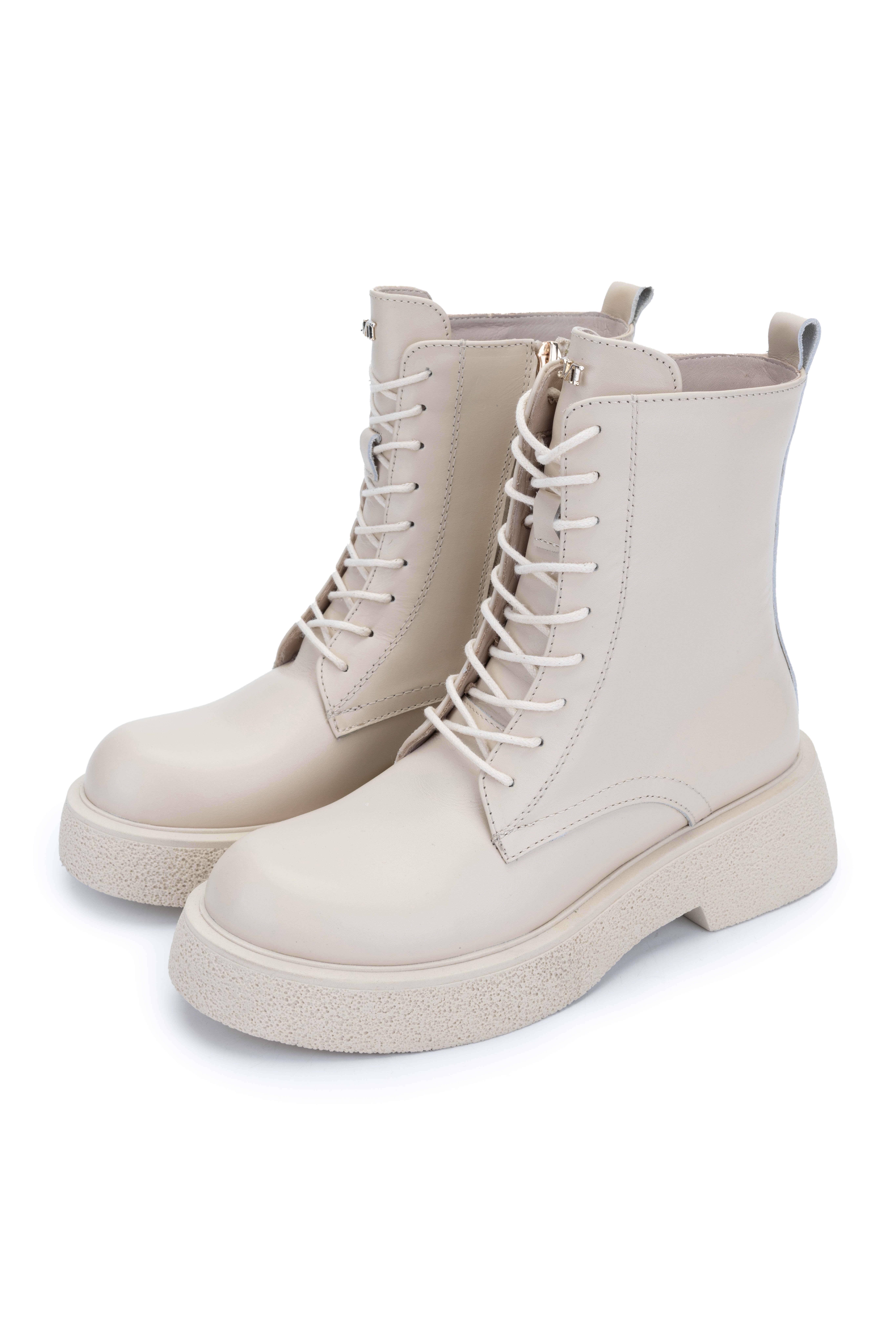 Tamer Tanca Kadın Hakiki Deri Bej Casual Bot