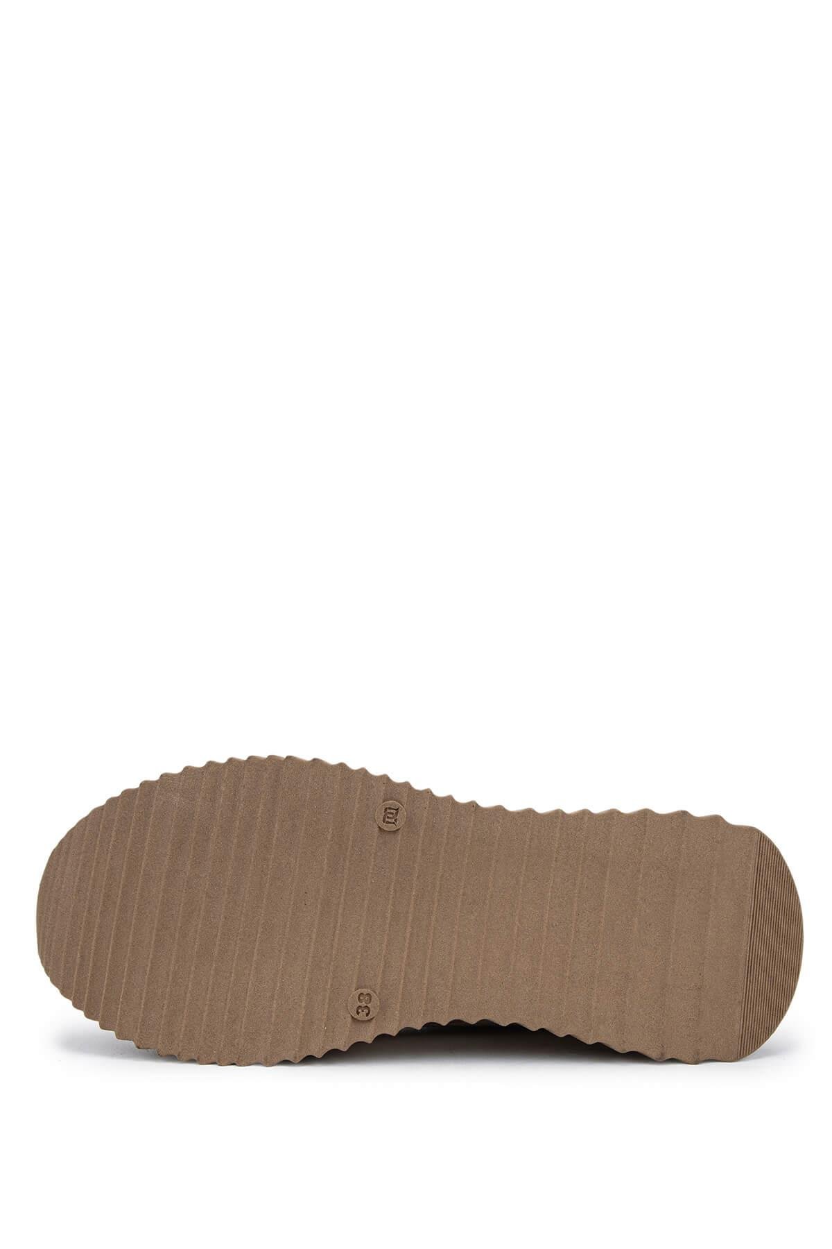 Tamer Tanca Kadın Hakiki Deri Bej Sneakers & Spor Ayakkabı