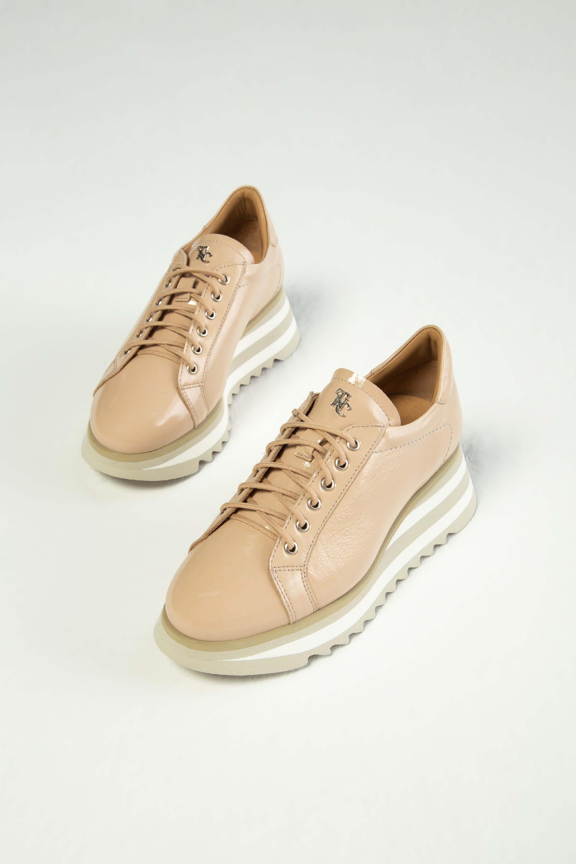 Tamer Tanca Kadın Hakiki Deri Bej Sneakers & Spor Ayakkabı