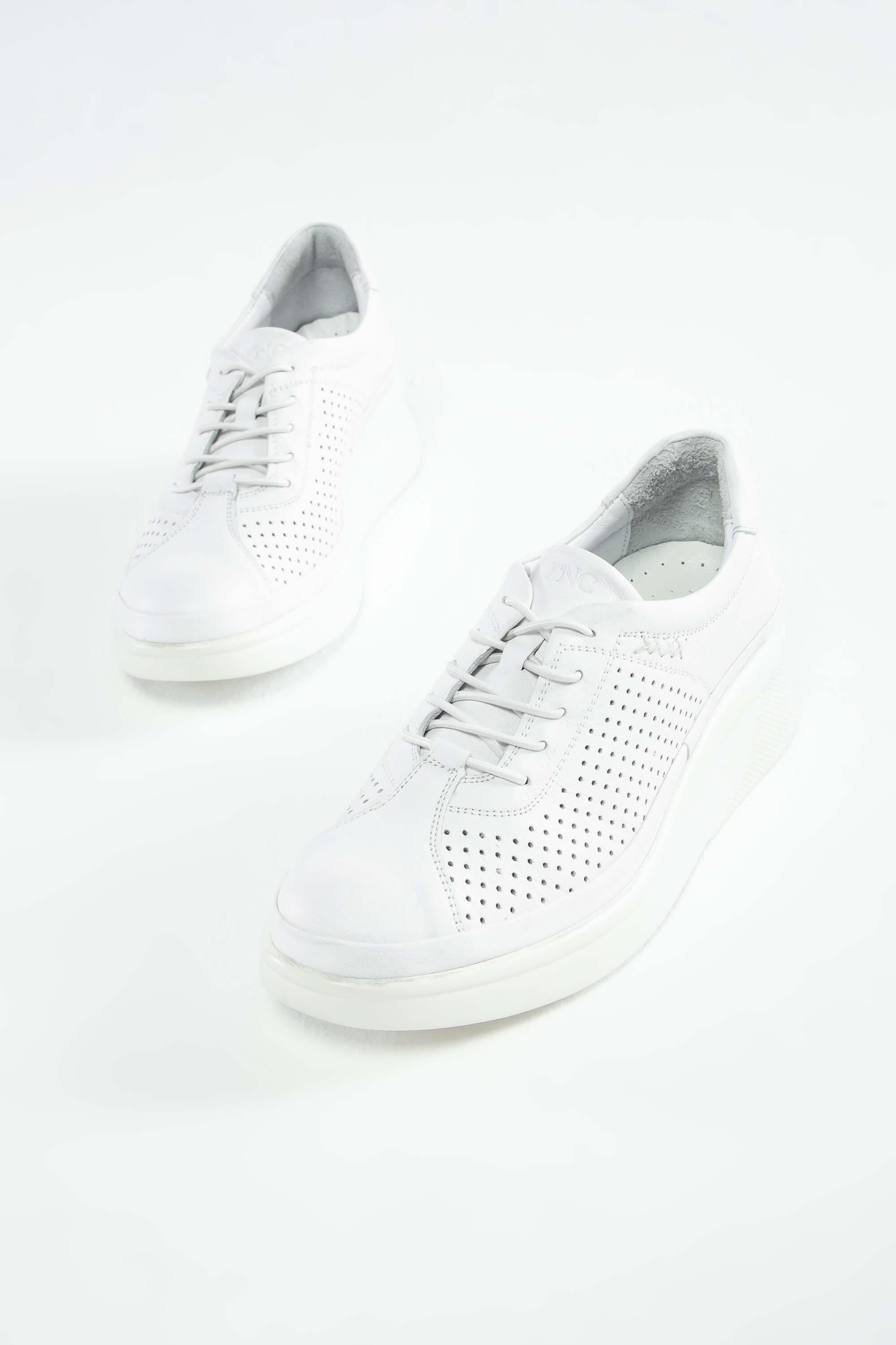 Tamer Tanca Kadın Hakiki Deri Beyaz Comfort Ayakkabı