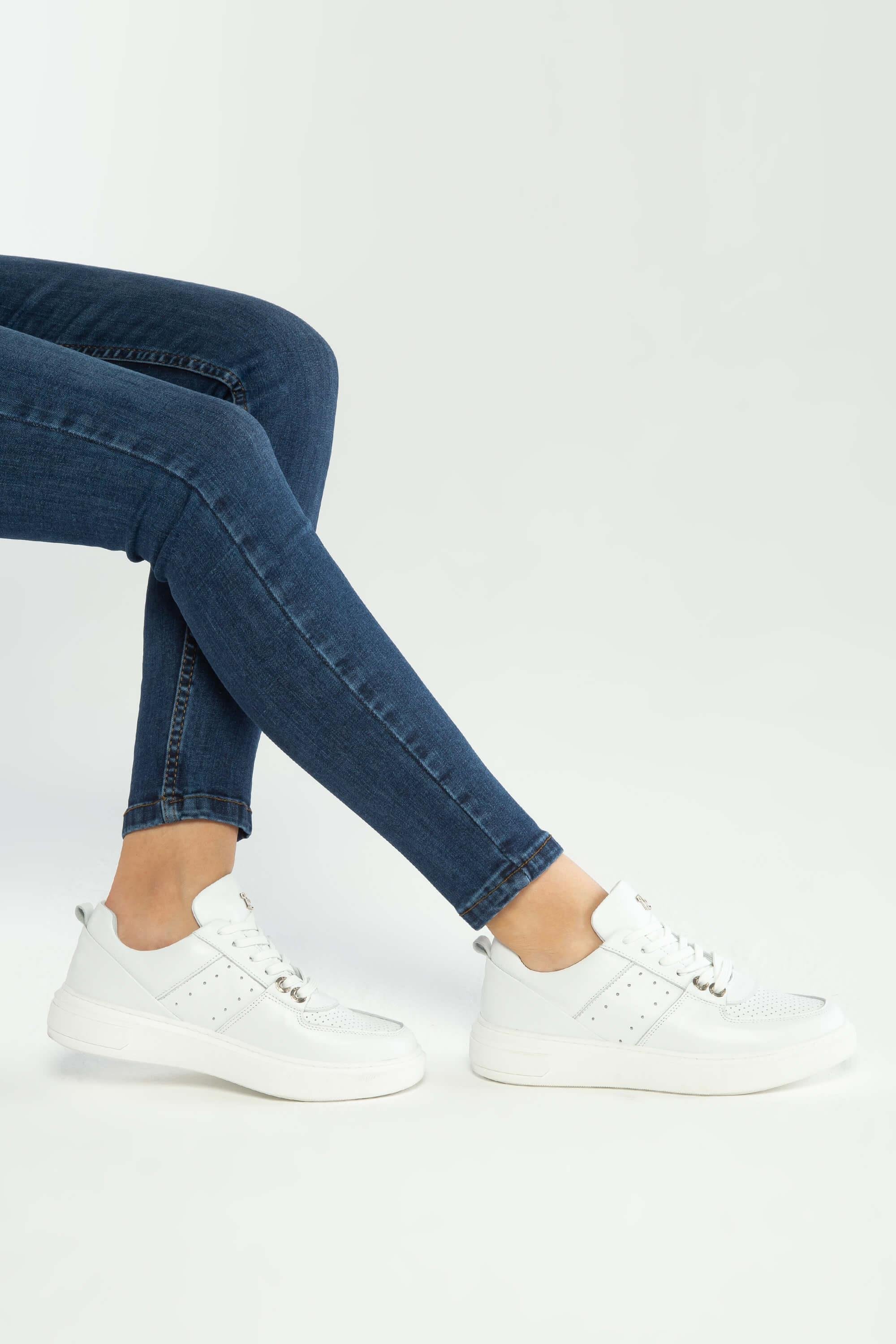 Tamer Tanca Kadın Hakiki Deri Beyaz Sneakers & Spor Ayakkabı