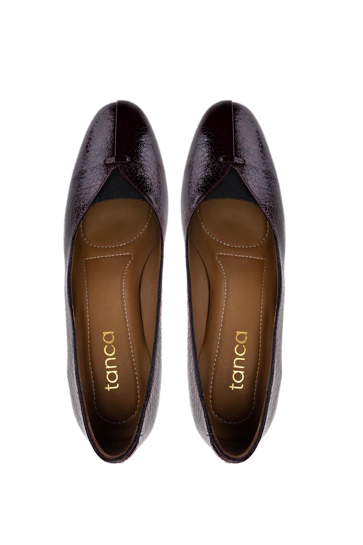 Tamer Tanca Kadın Hakiki Deri Bordo Klasik Ayakkabı