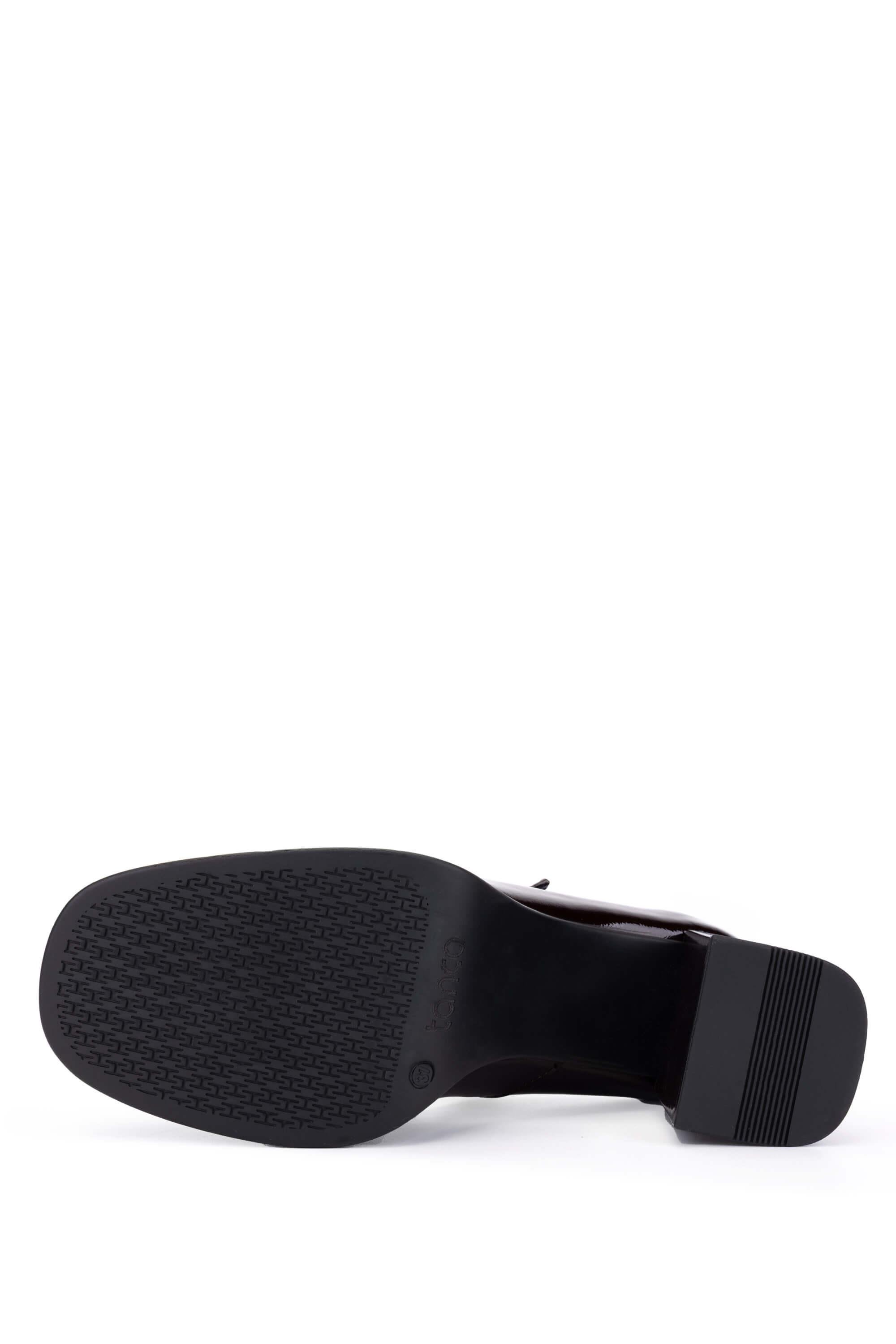 Tamer Tanca Kadın Hakiki Deri Bordo Rugan Topuklu Ayakkabı