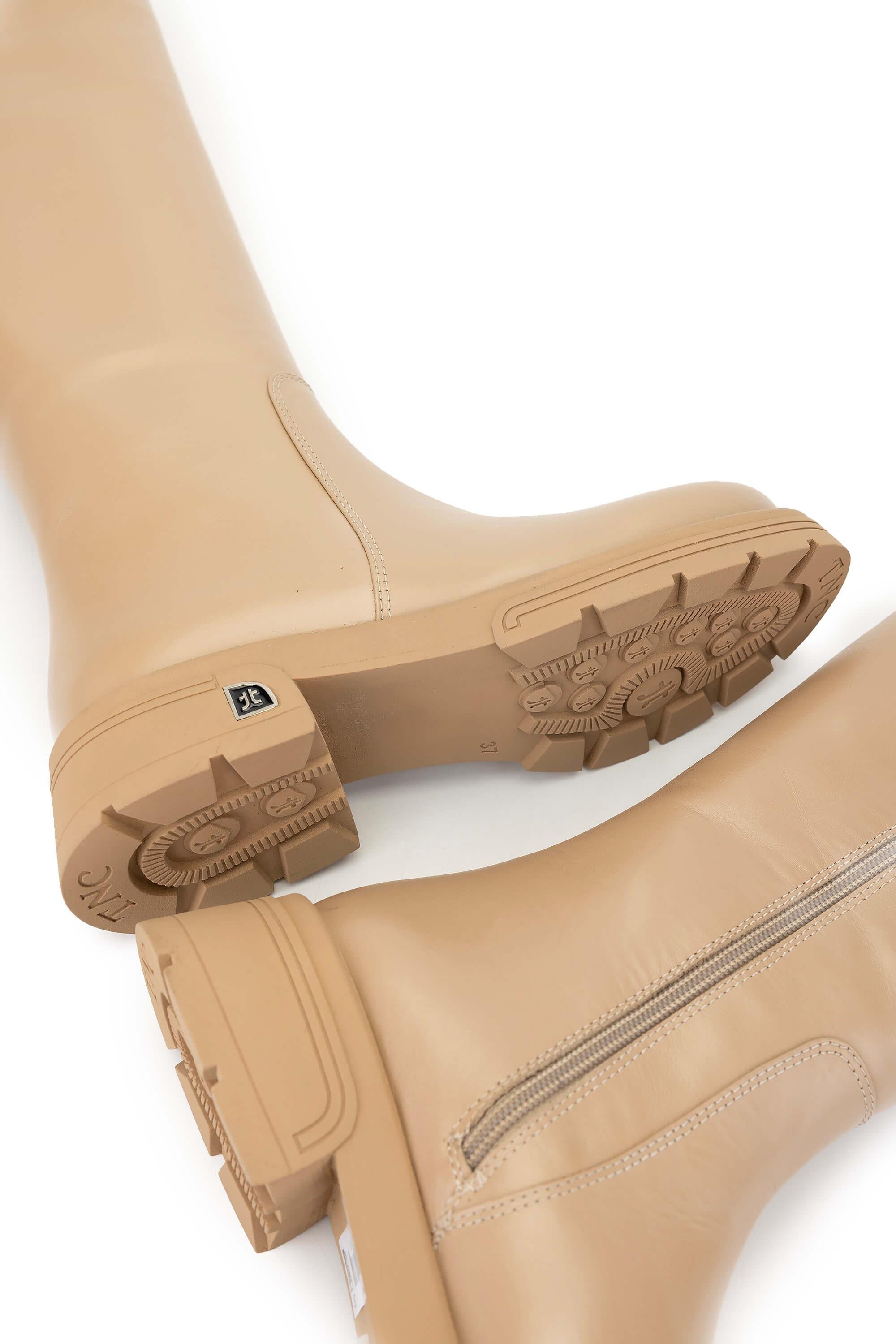 Tamer Tanca Kadın Hakiki Deri Camel Casual Çizme