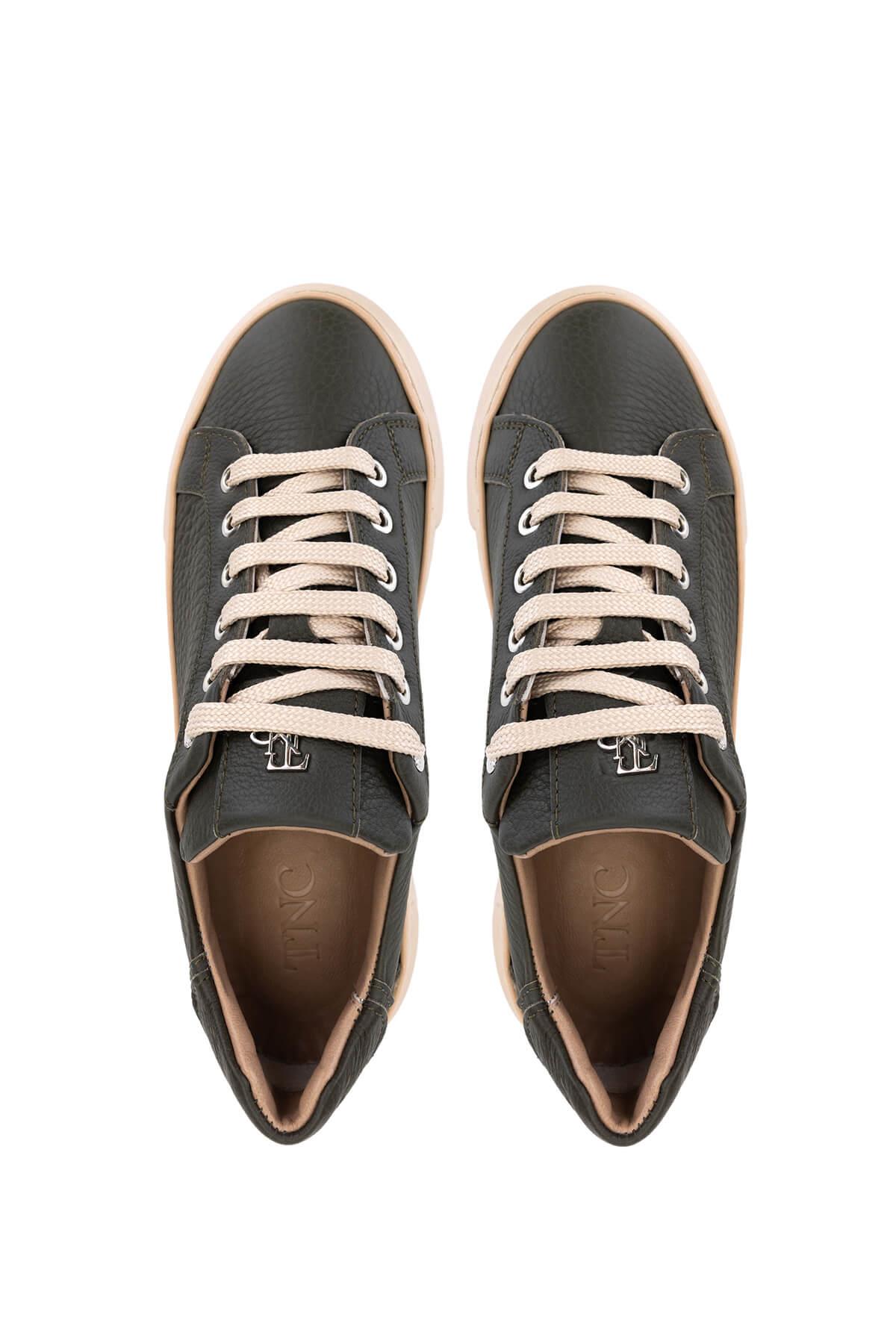 Tamer Tanca Kadın Hakiki Deri Haki Sneakers & Spor Ayakkabı