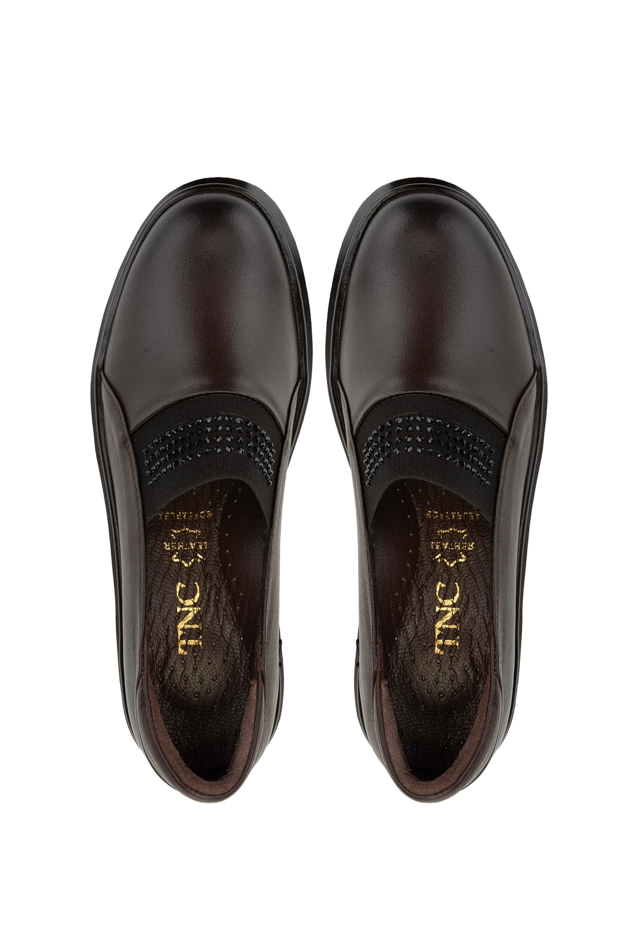 Tamer Tanca Kadın Hakiki Deri Kahverengi Casual Ayakkabı