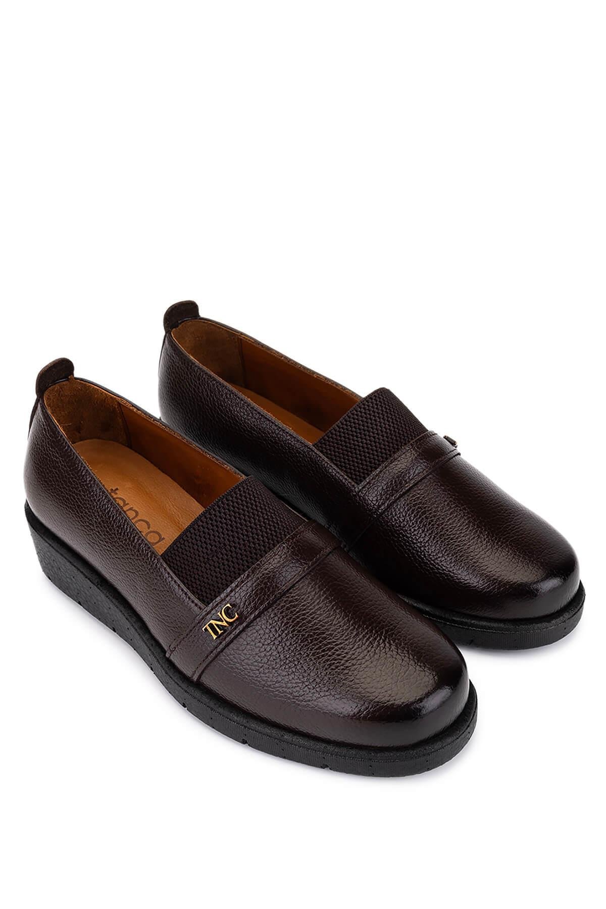 Tamer Tanca Kadın Hakiki Deri Kahverengi Casual Ayakkabı