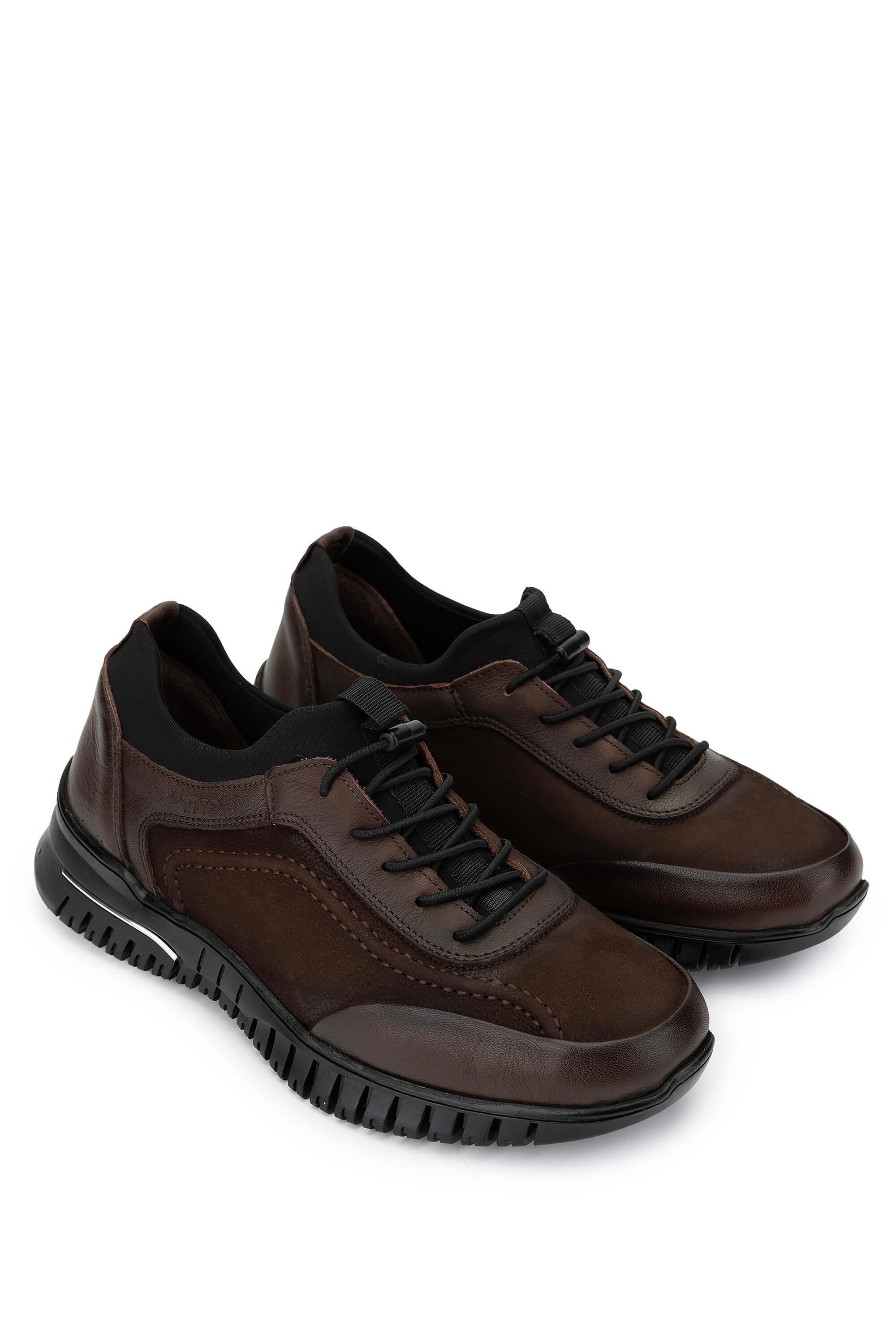 Tamer Tanca Kadın Hakiki Deri Kahverengi Nubuk Casual Ayakkabı