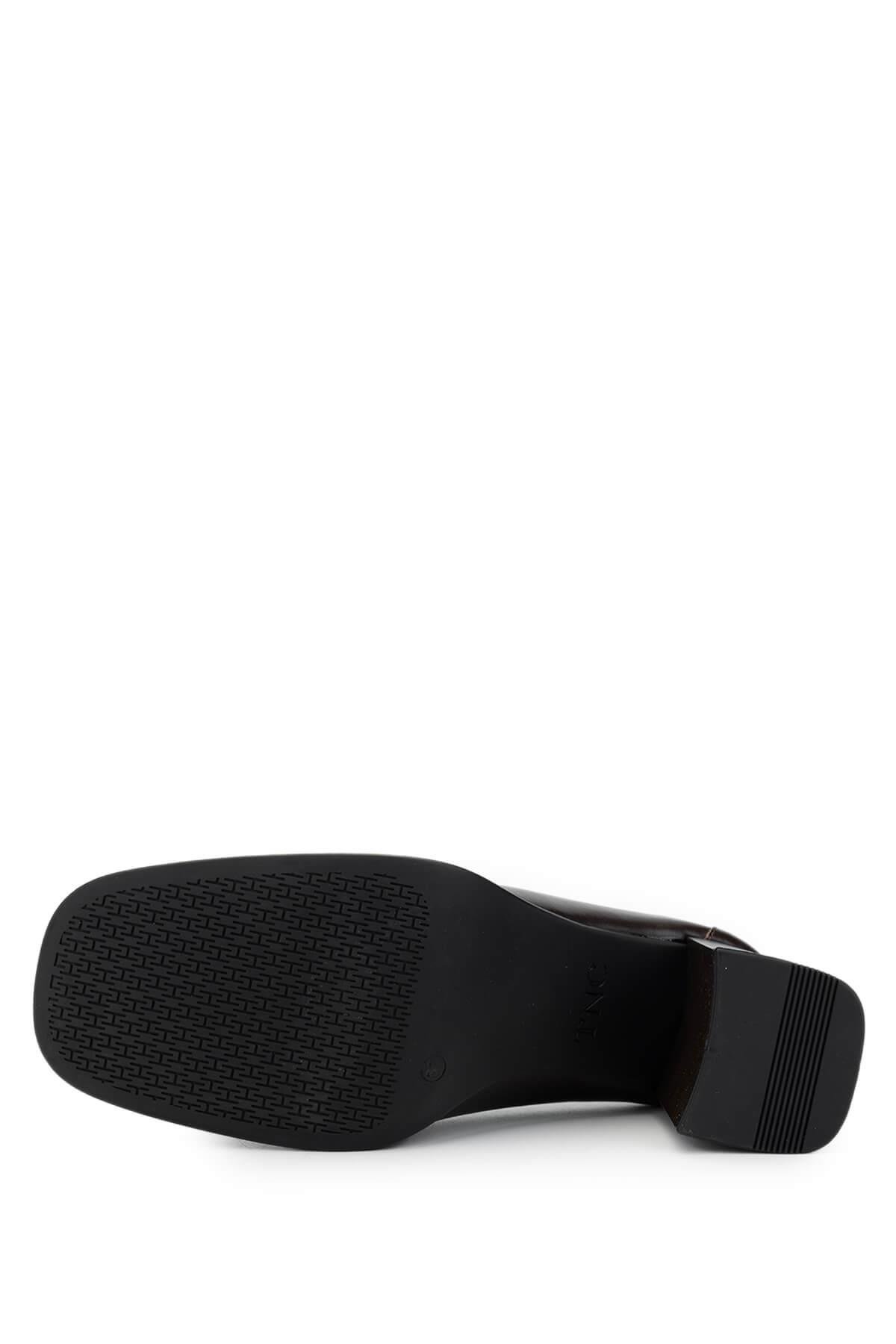 Tamer Tanca Kadın Hakiki Deri Kahverengi Topuklu Ayakkabı