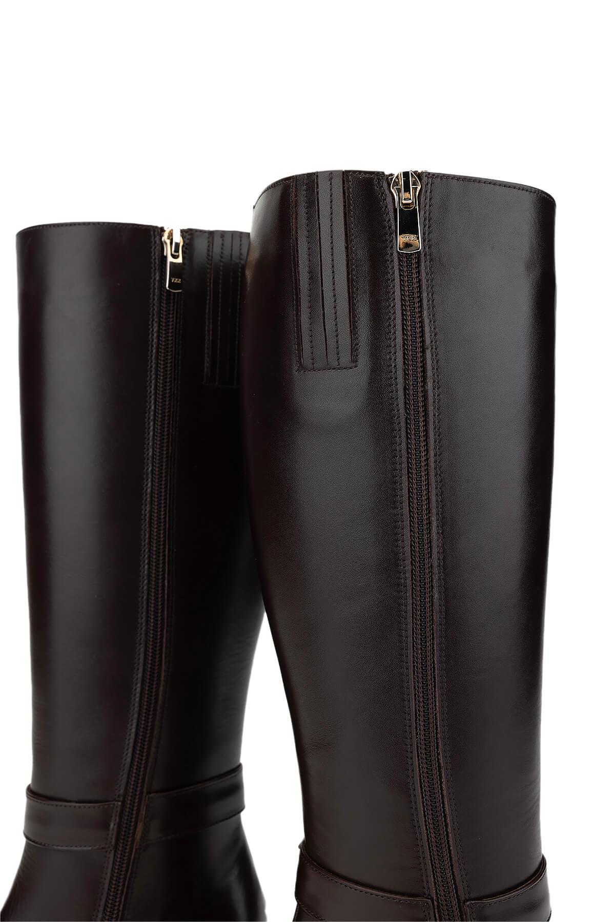 Tamer Tanca Kadın Hakiki Deri Kahverengi Casual Çizme