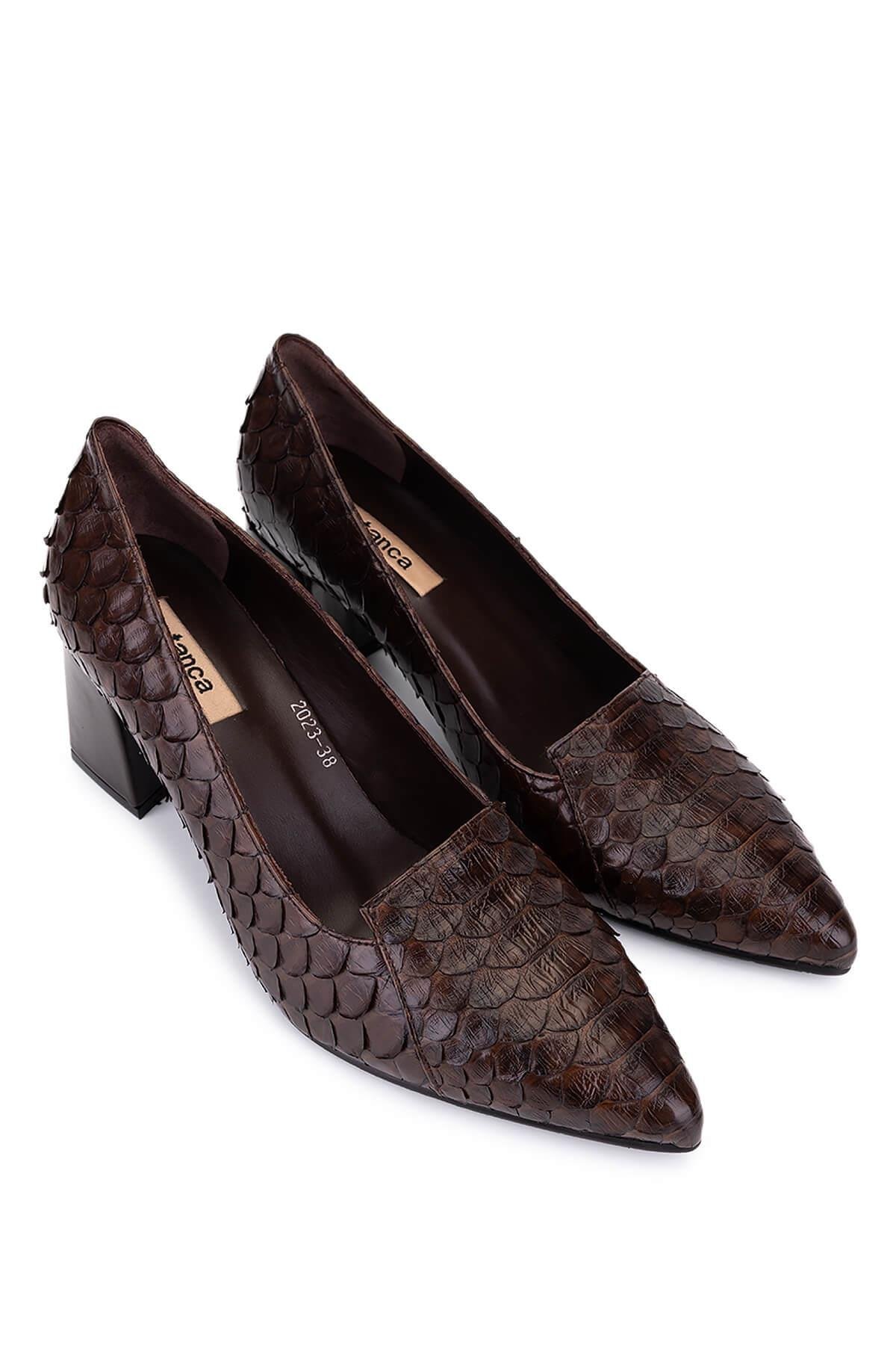 Tamer Tanca Kadın Hakiki Deri Kahverengi Klasik Ayakkabı