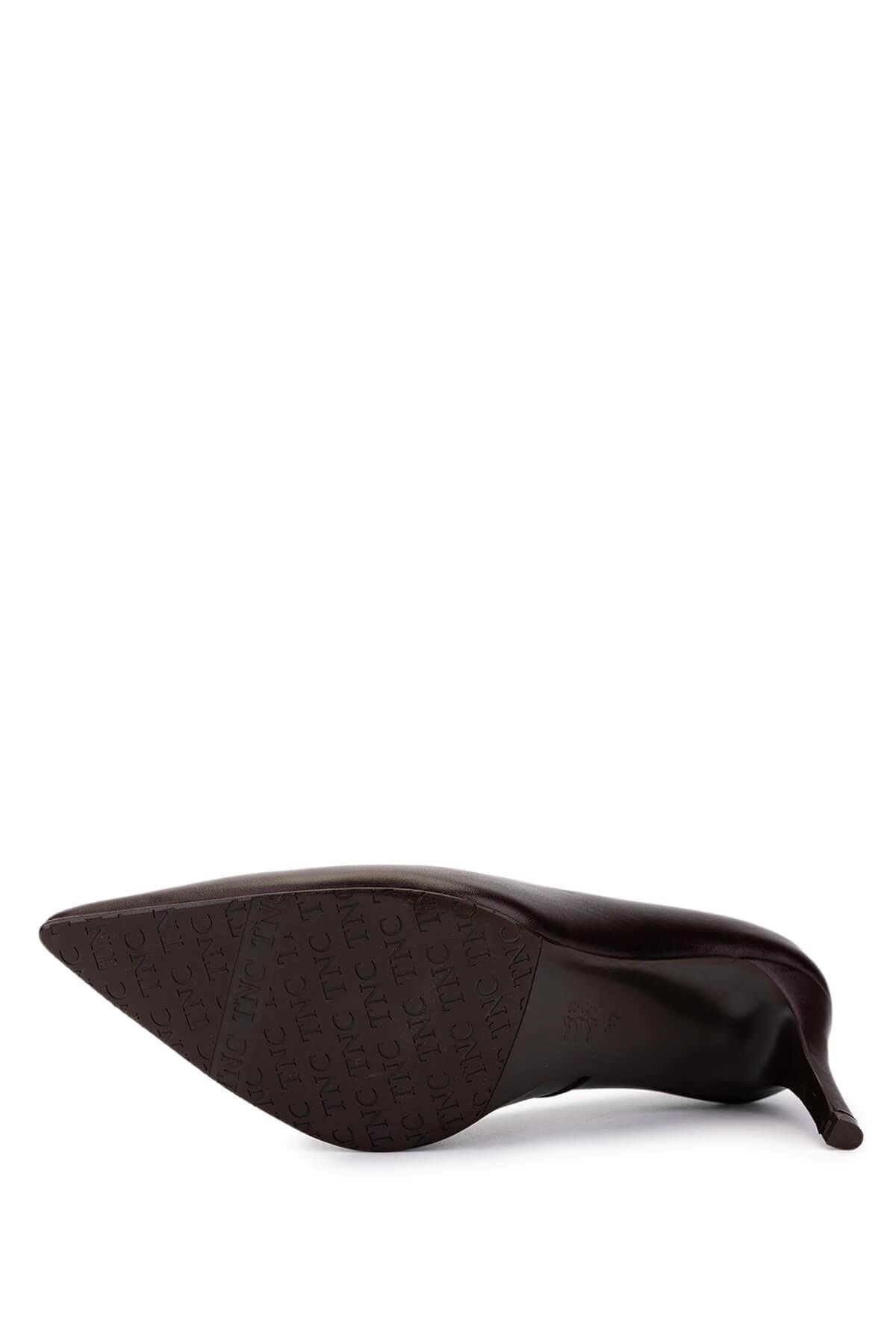 Tamer Tanca Kadın Hakiki Deri Kahverengi Topuklu Ayakkabı