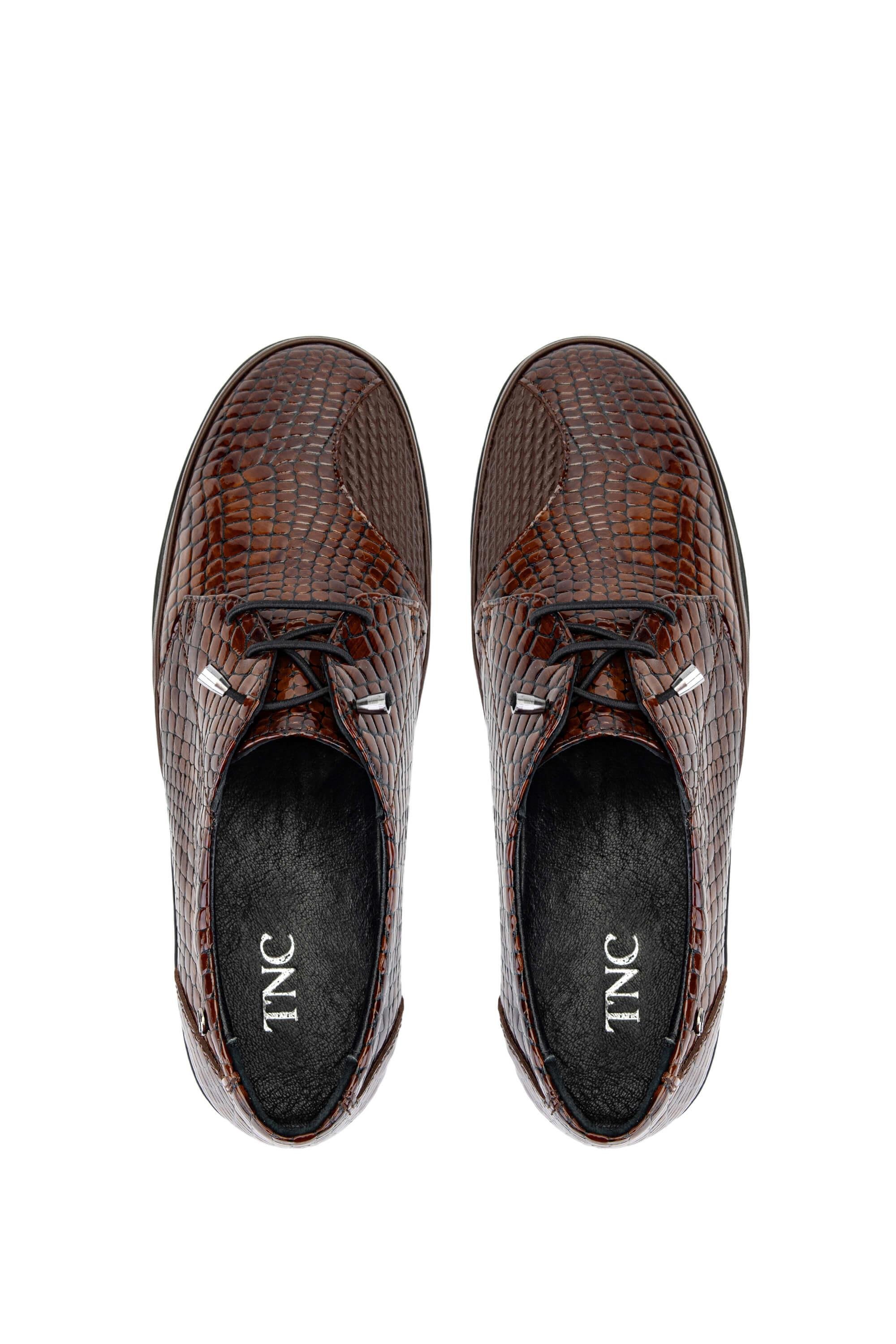 Tamer Tanca Kadın Hakiki Deri Kahverengi Casual Ayakkabı