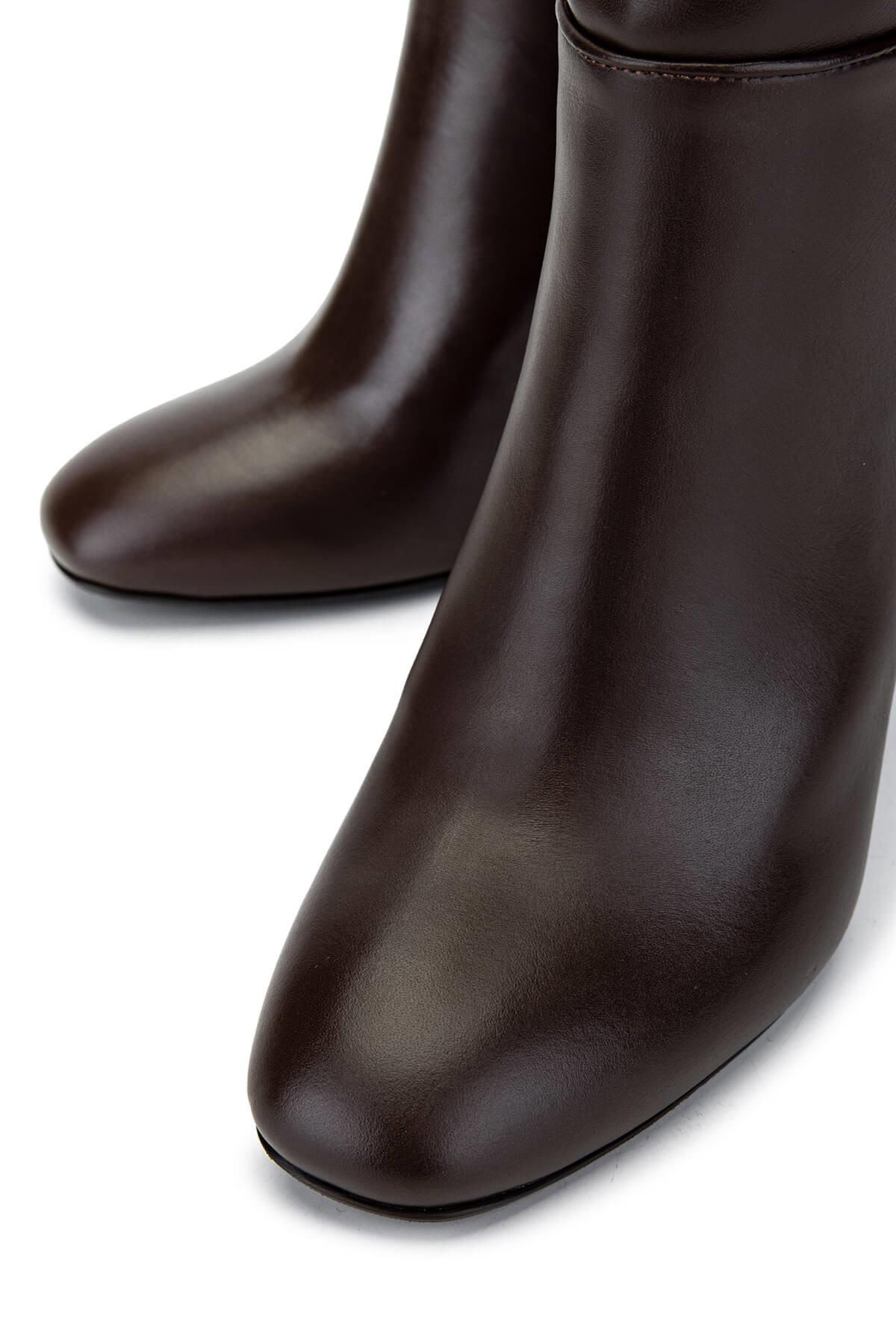 Tamer Tanca Kadın Hakiki Deri Kahverengi Klasik Çizme