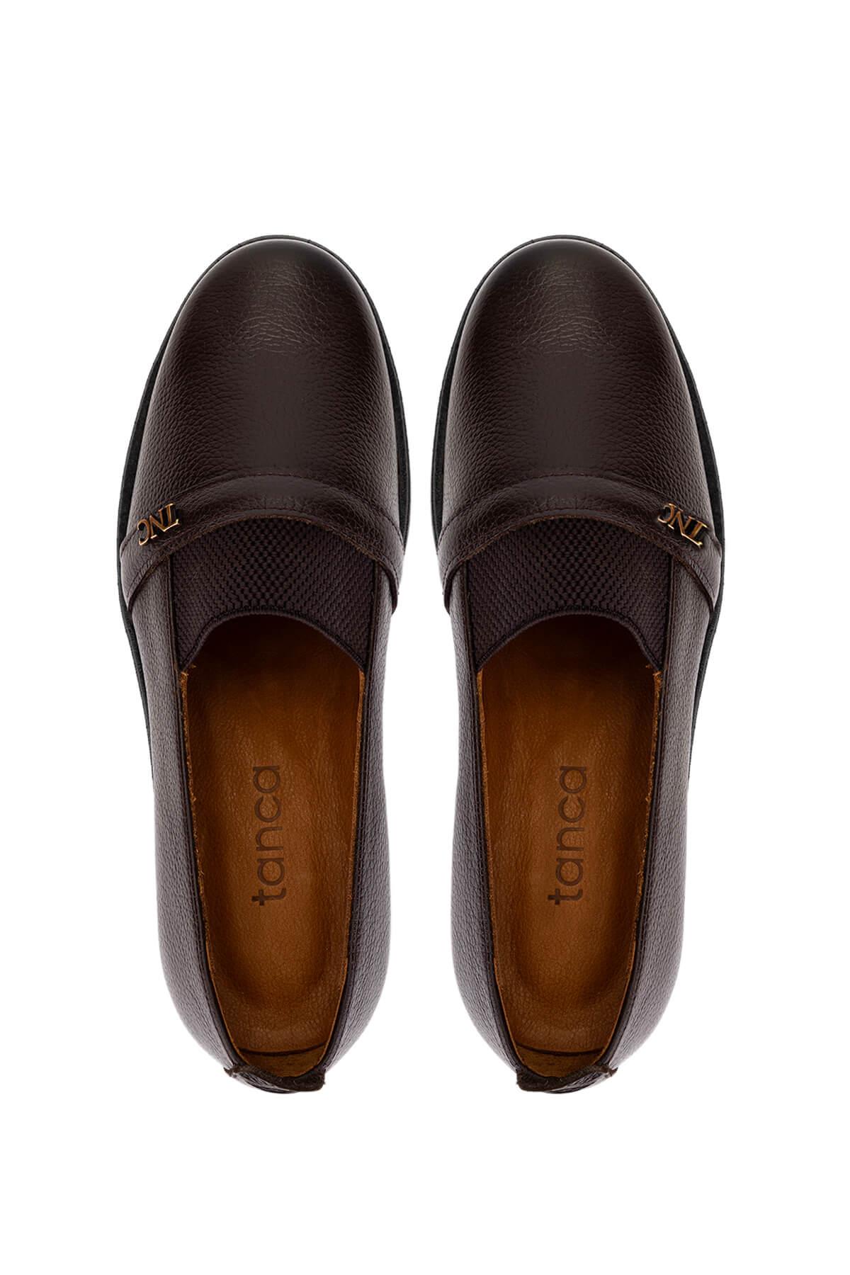 Tamer Tanca Kadın Hakiki Deri Kahverengi Casual Ayakkabı