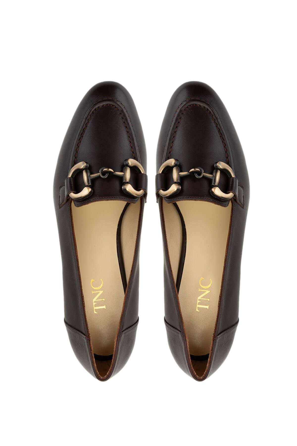 Tamer Tanca Kadın Hakiki Deri Kahverengi Topuklu Ayakkabı