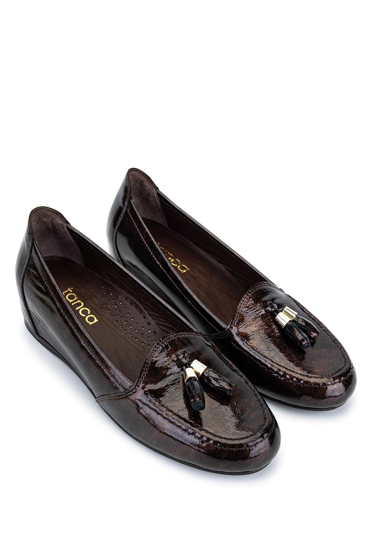 Tamer Tanca Kadın Hakiki Deri Kahverengi Comfort Ayakkabı