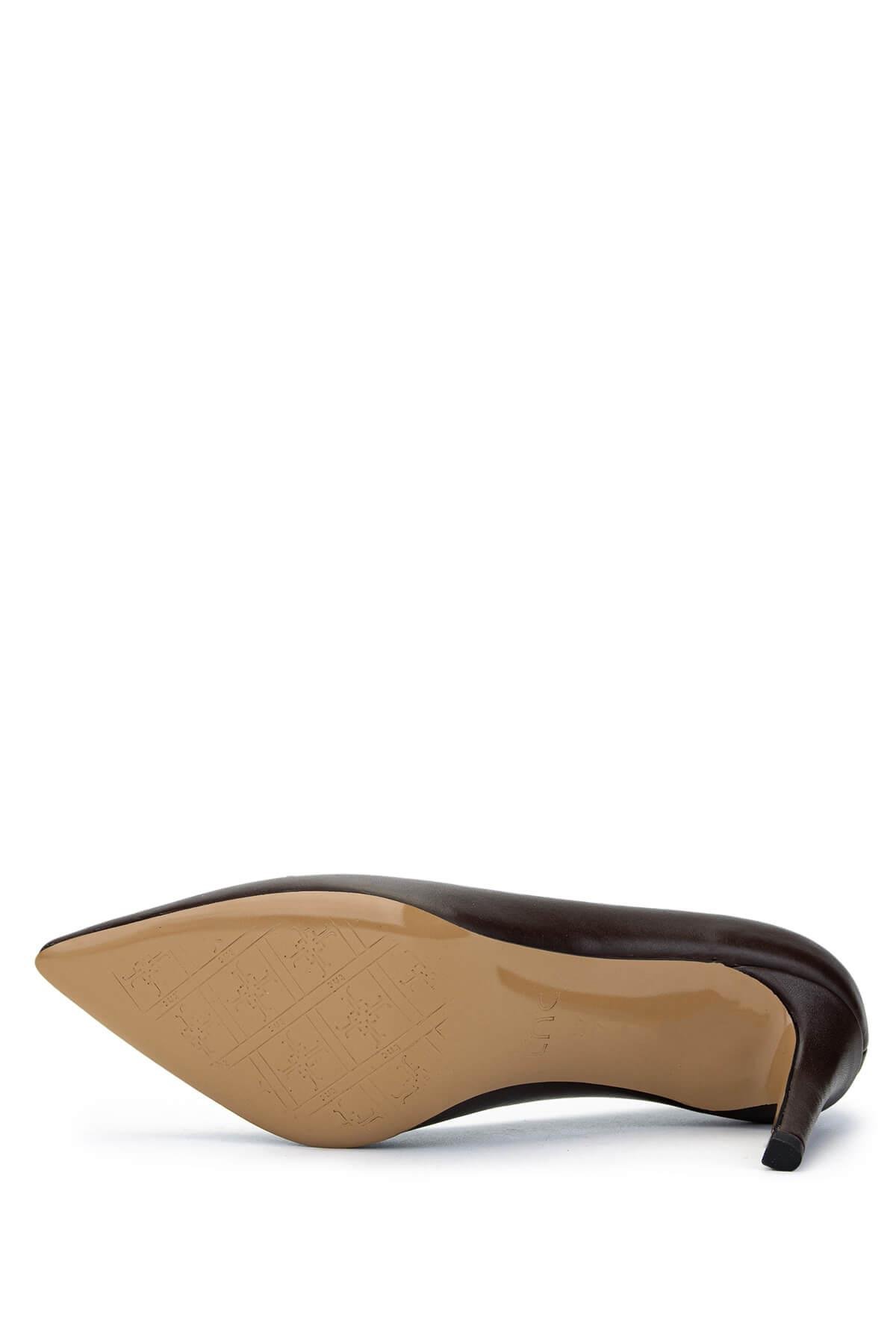 Tamer Tanca Kadın Hakiki Deri Kahverengi Topuklu Ayakkabı