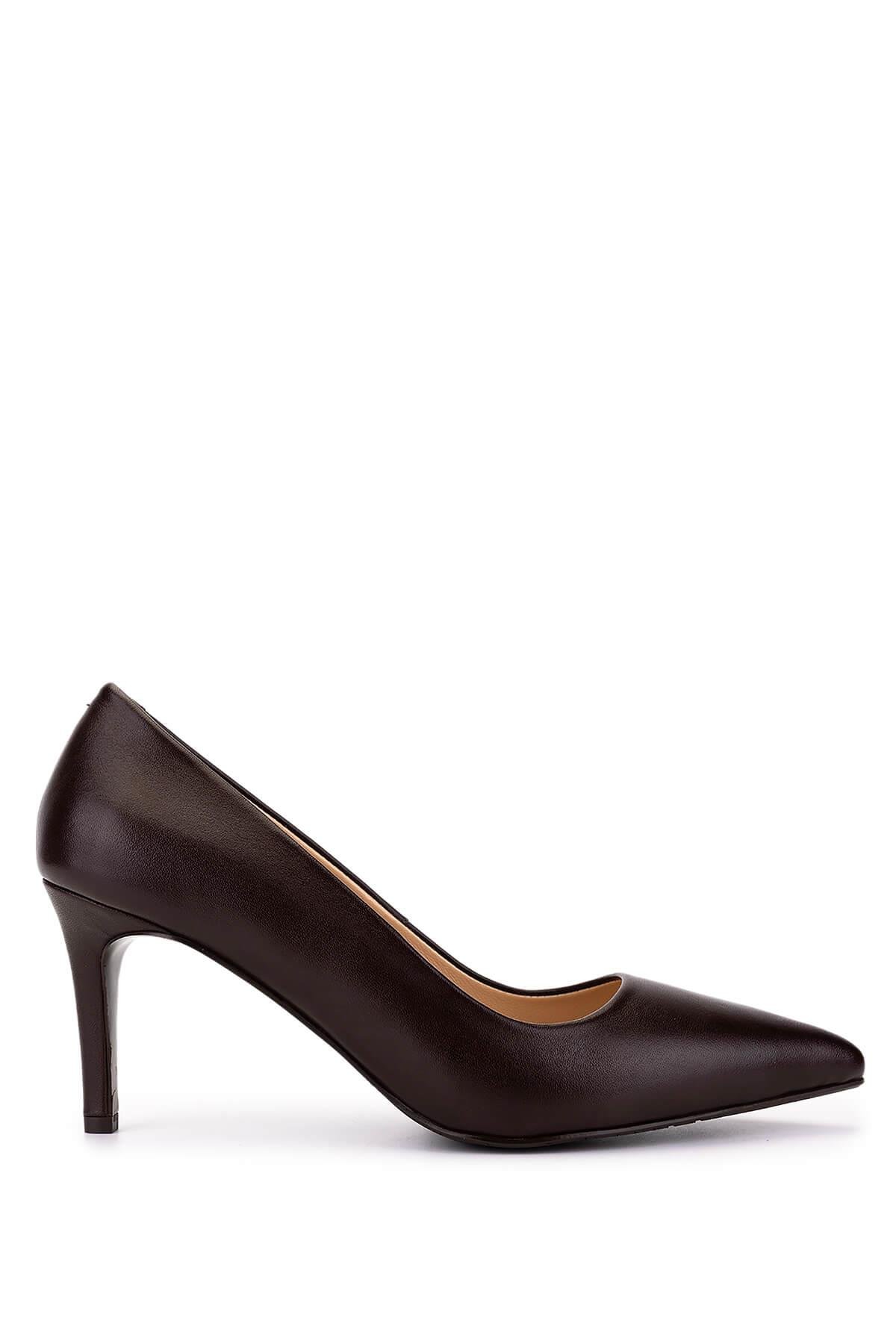 Tamer Tanca Kadın Hakiki Deri Kahverengi Topuklu Ayakkabı