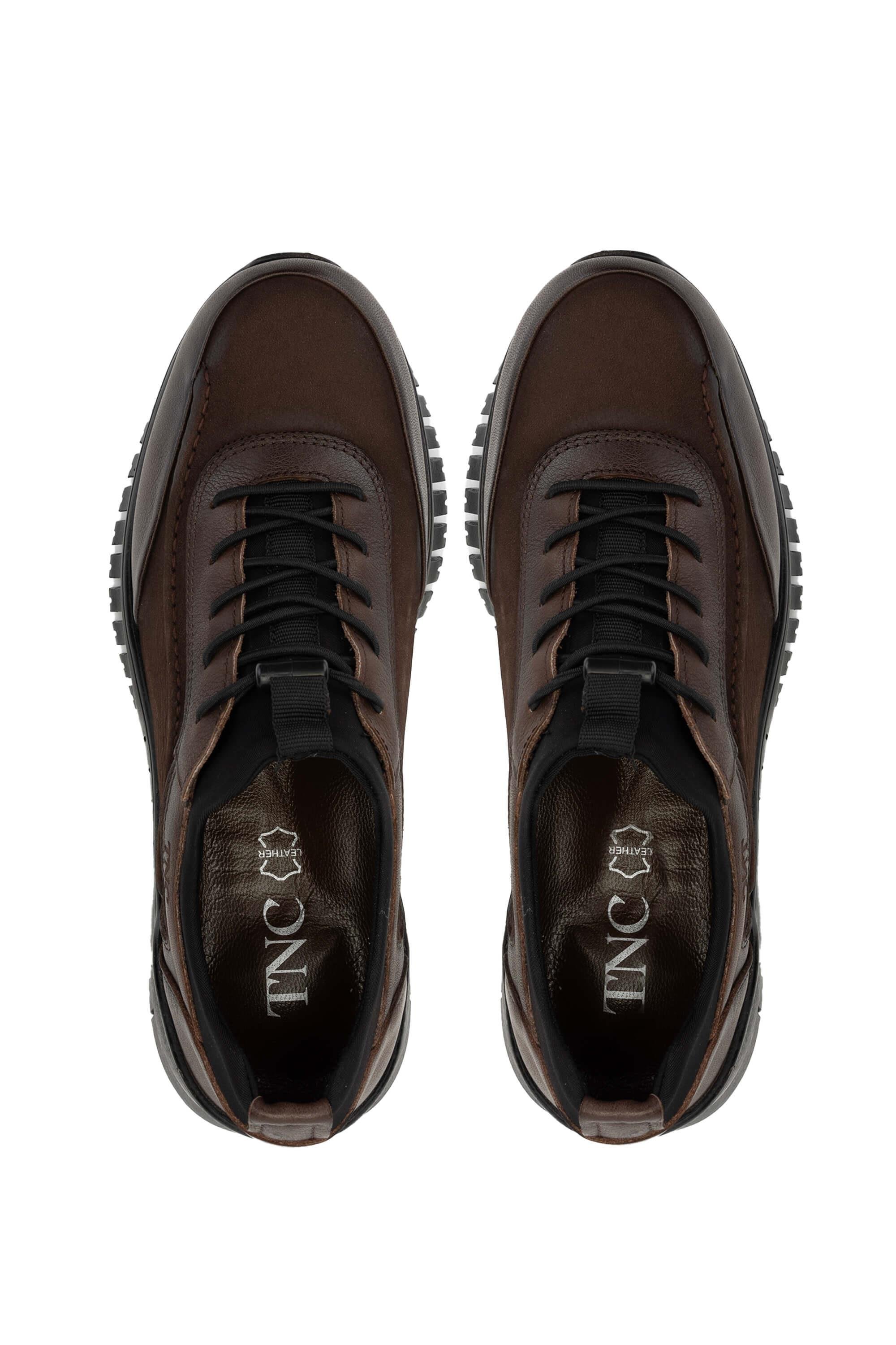 Tamer Tanca Kadın Hakiki Deri Kahverengi Nubuk Casual Ayakkabı