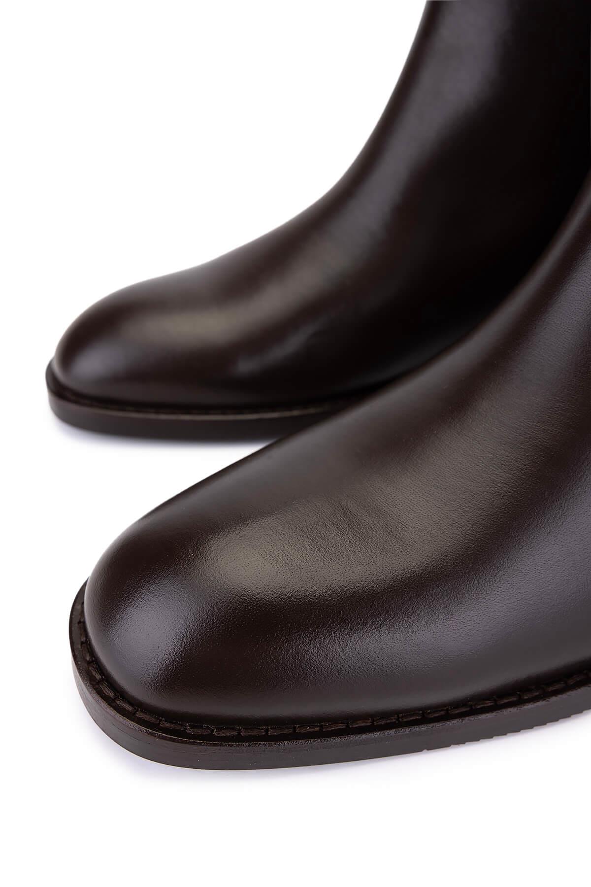 Tamer Tanca Kadın Hakiki Deri Kahverengi Klasik Çizme