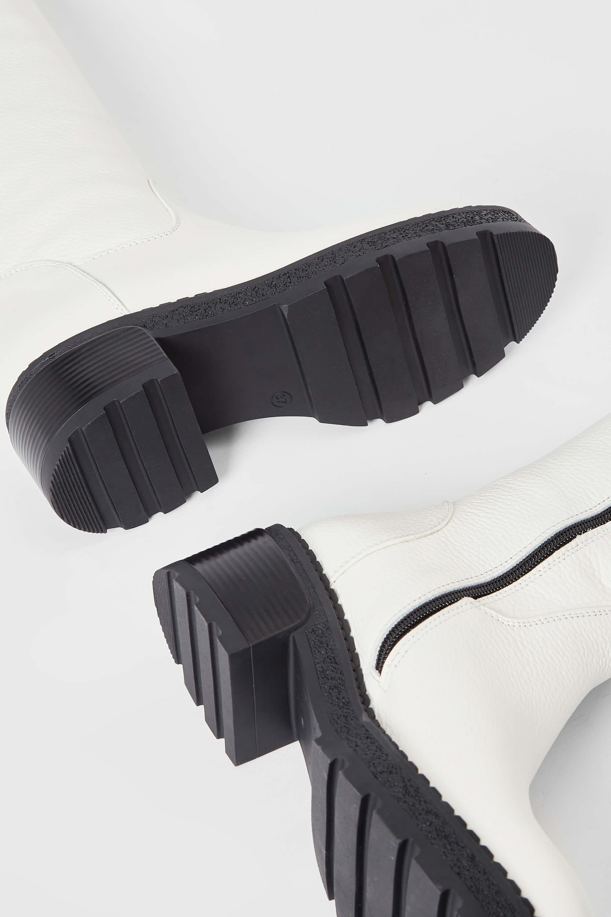 Tamer Tanca Kadın Hakiki Deri Kırık Beyaz Casual Çizme