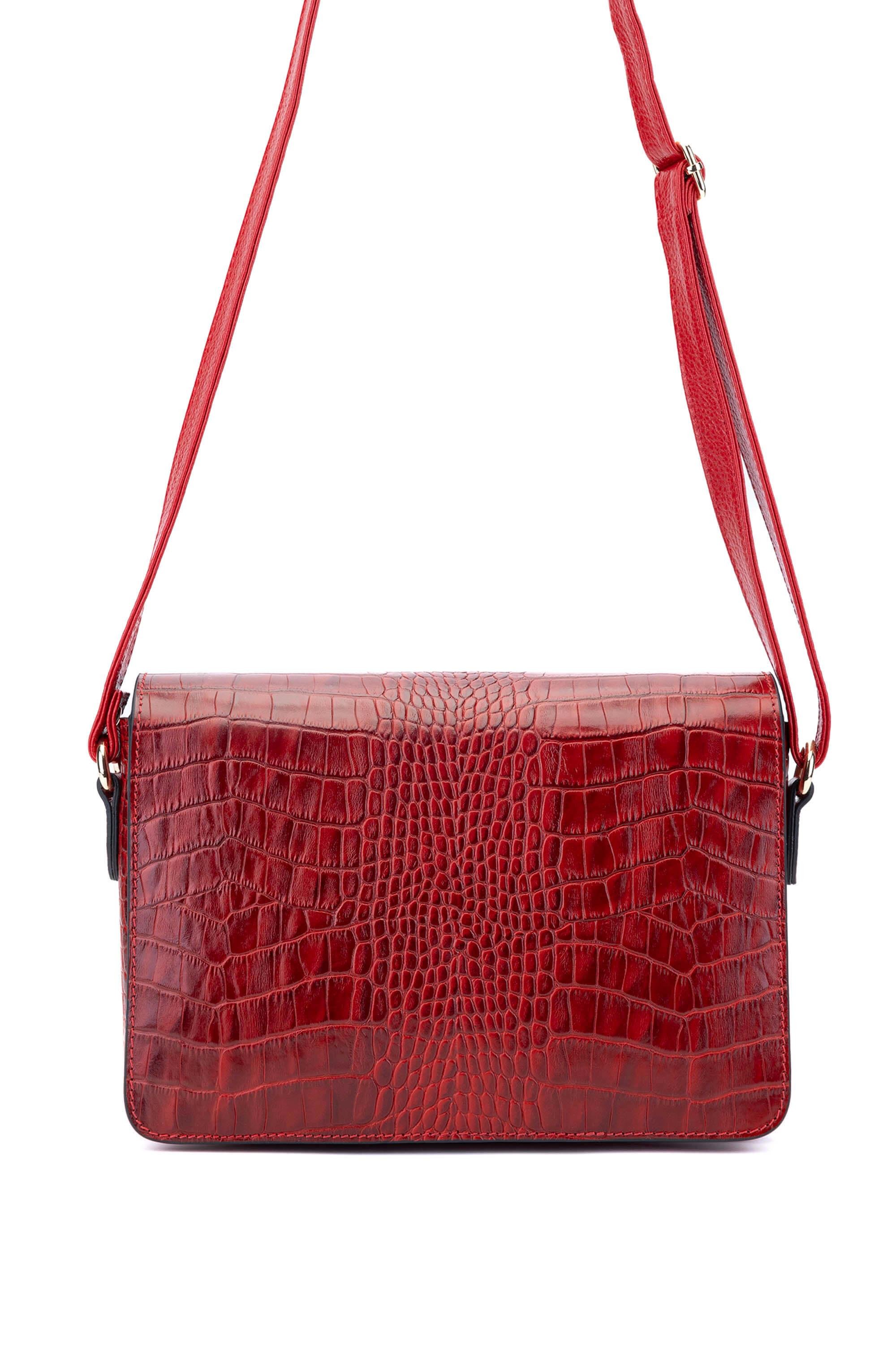 Tamer Tanca Kadın Hakiki Deri Kırmızı Postacı Çanta