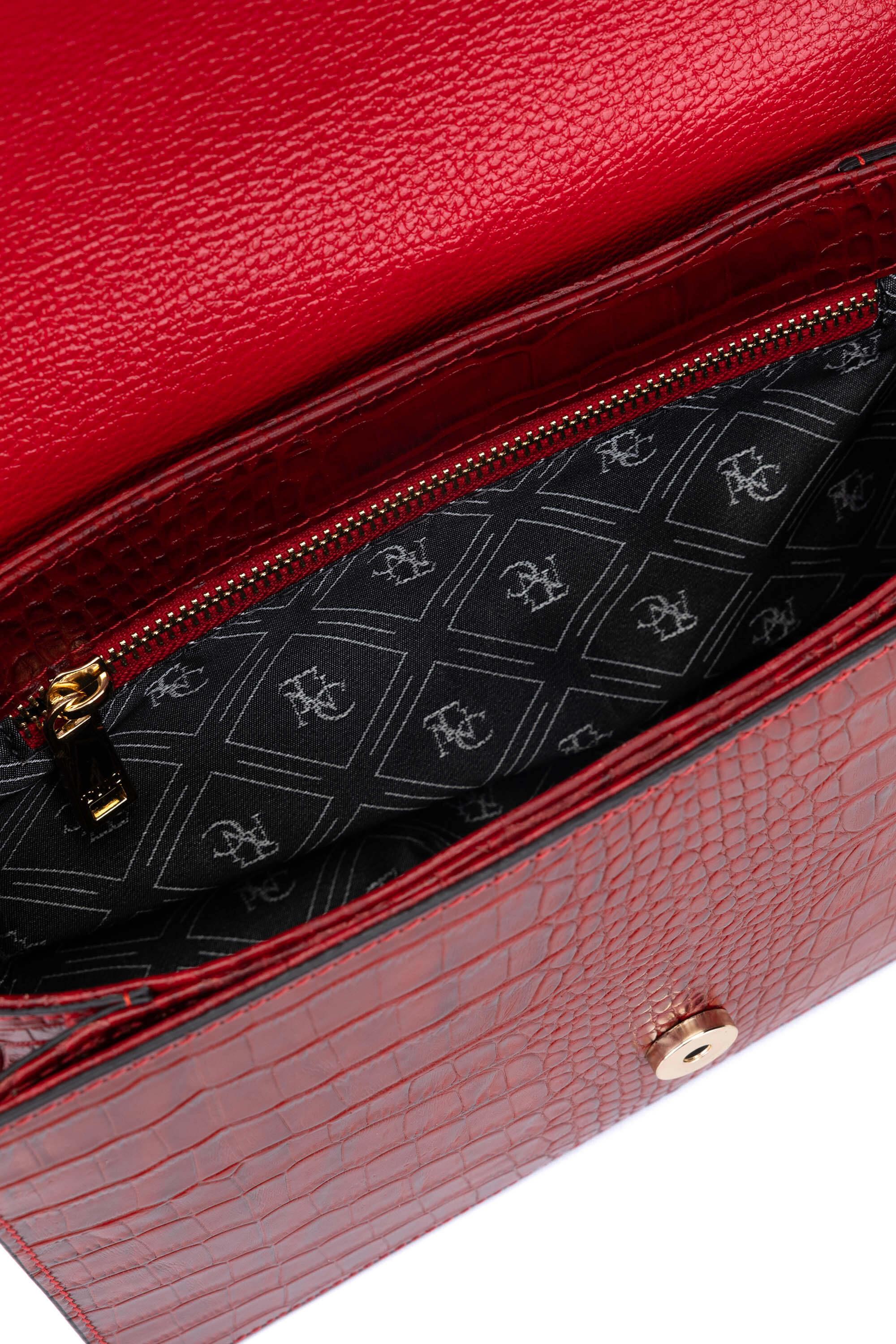 Tamer Tanca Kadın Hakiki Deri Kırmızı Postacı Çanta