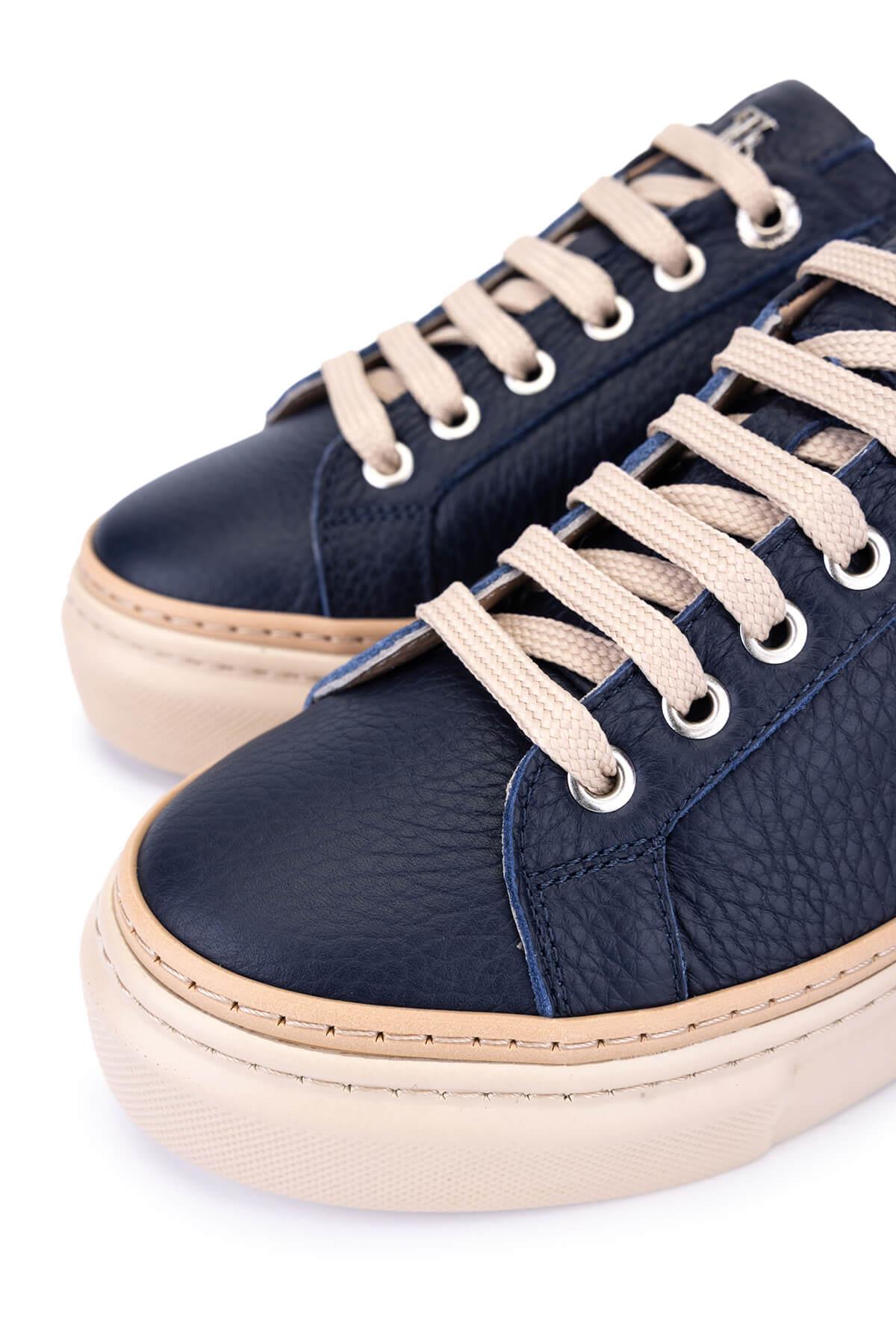 Tamer Tanca Kadın Hakiki Deri Lacivert Sneakers & Spor Ayakkabı