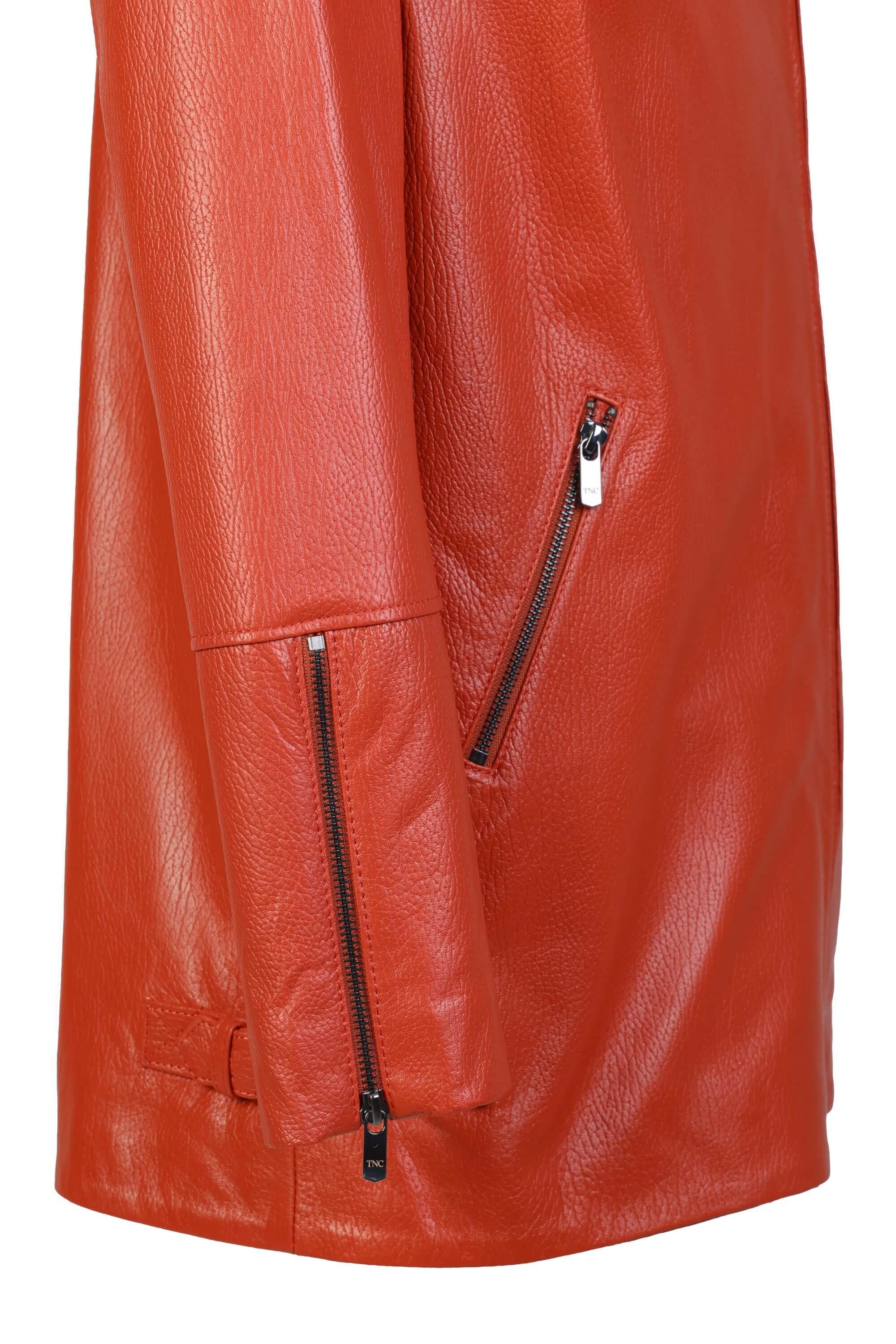 Tamer Tanca Kadın Hakiki Deri Narçiçeği Deri Mont