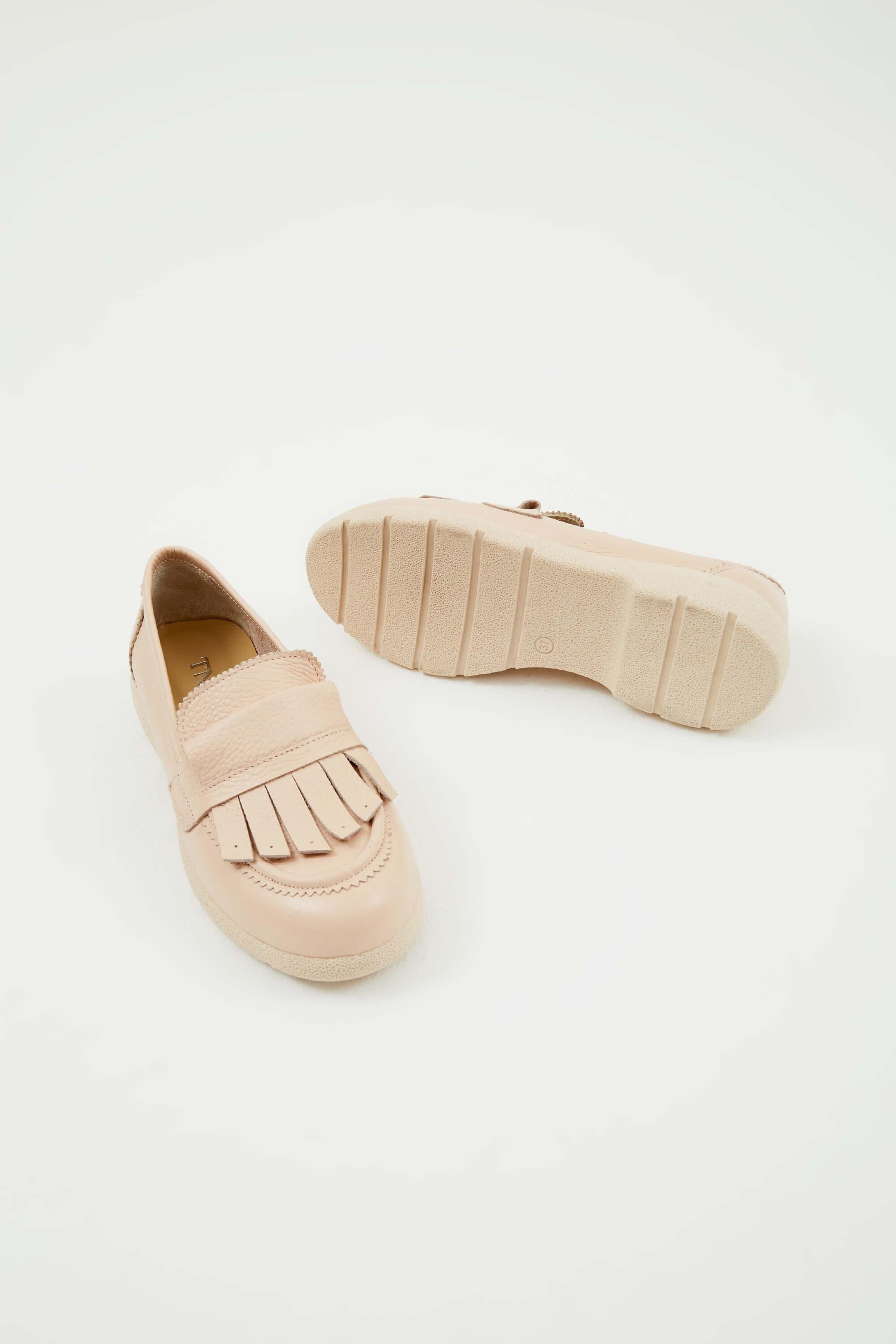 Tamer Tanca Kadın Hakiki Deri Nude Loafer Ayakkabı