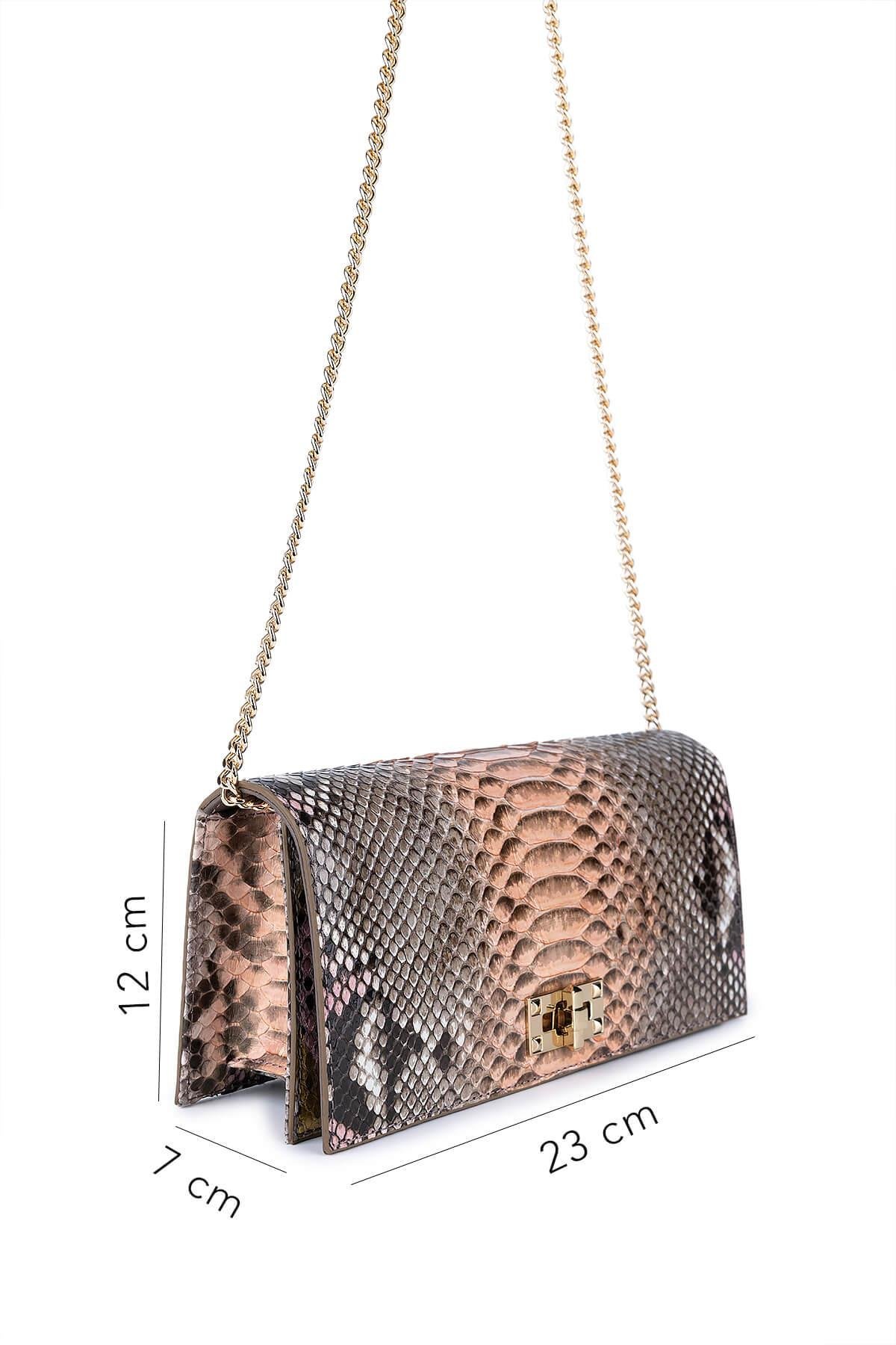 Tamer Tanca Kadın Hakiki Deri Pembe Kol Çantası