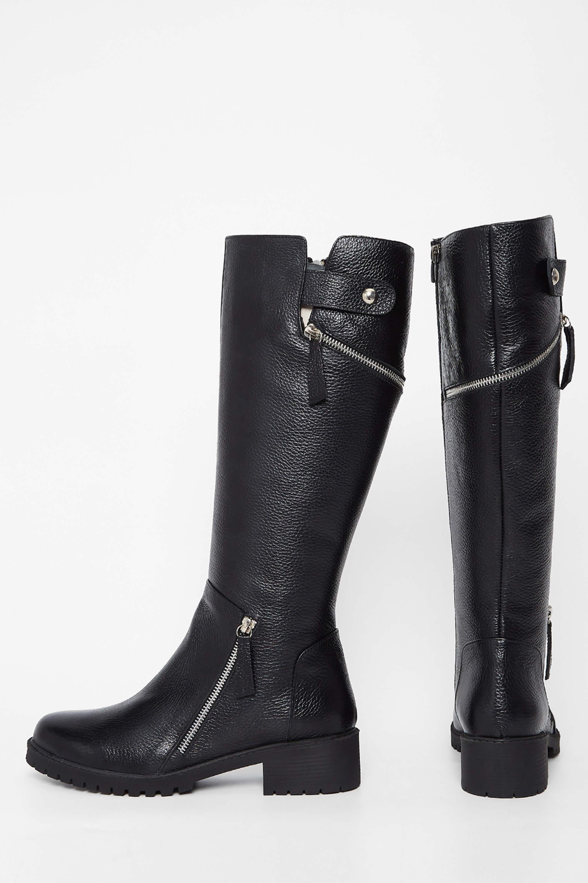 Tamer Tanca Kadın Hakiki Deri Siyah Casual Çizme