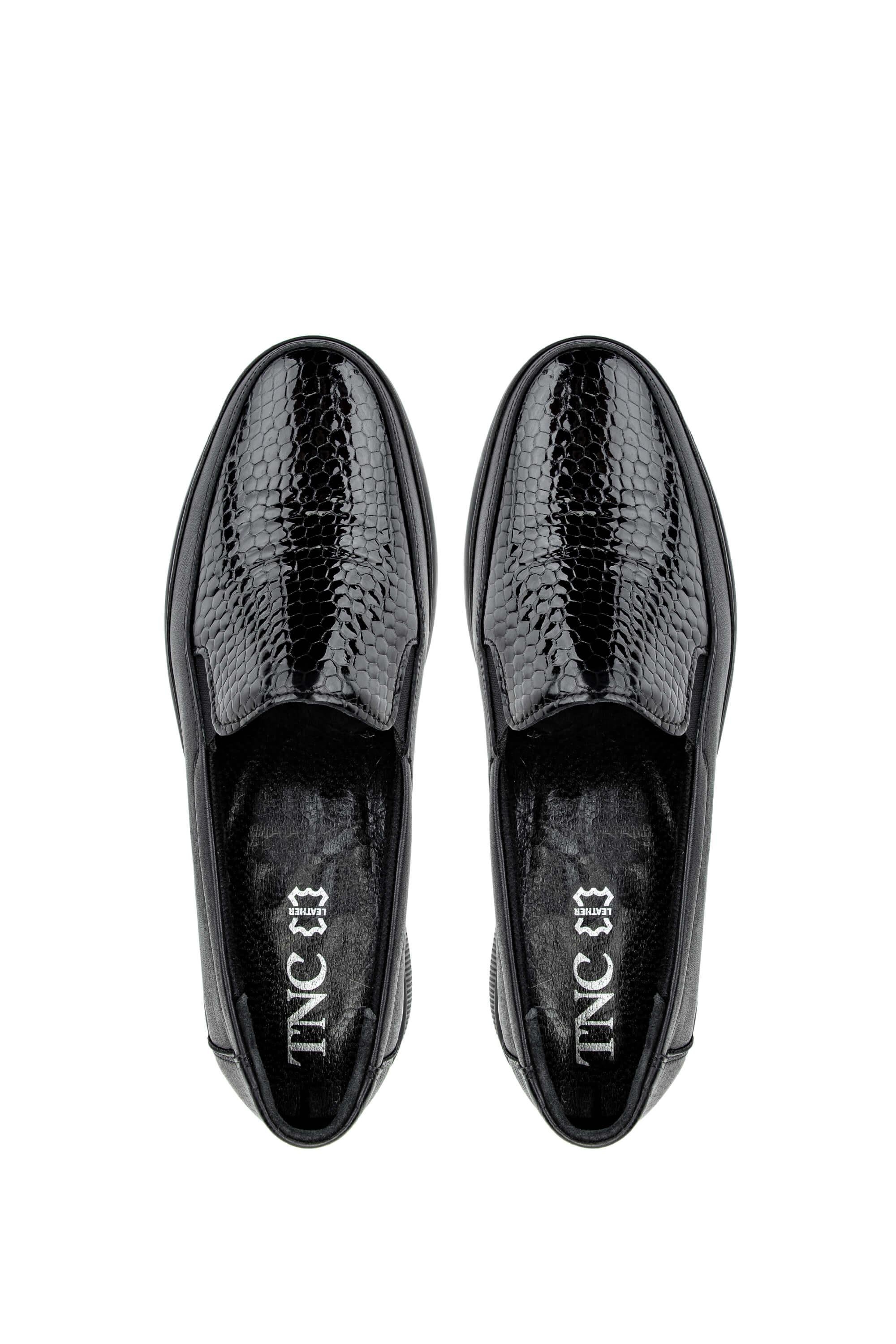 Tamer Tanca Kadın Hakiki Deri Siyah Casual Ayakkabı