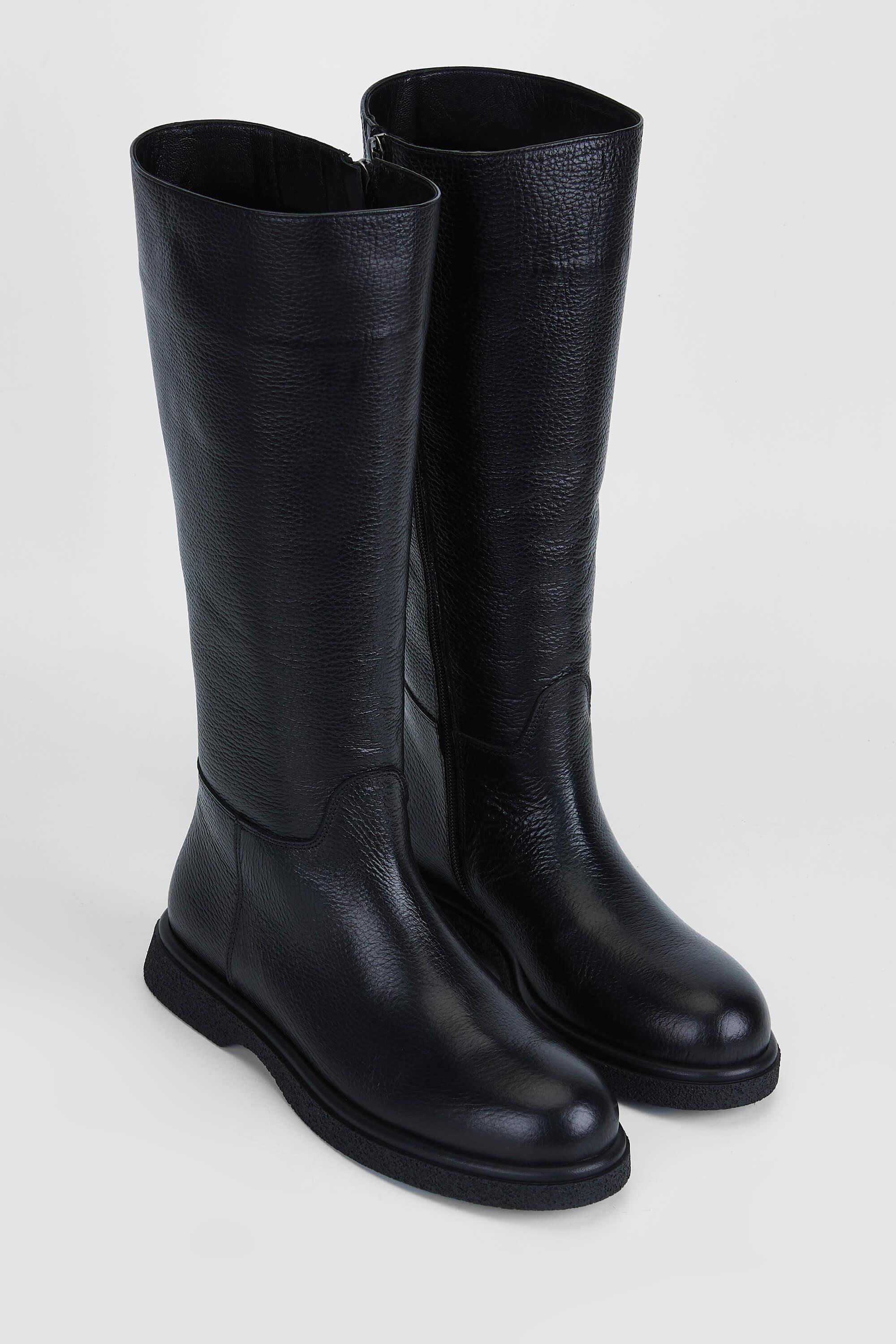 Tamer Tanca Kadın Hakiki Deri Siyah Casual Çizme