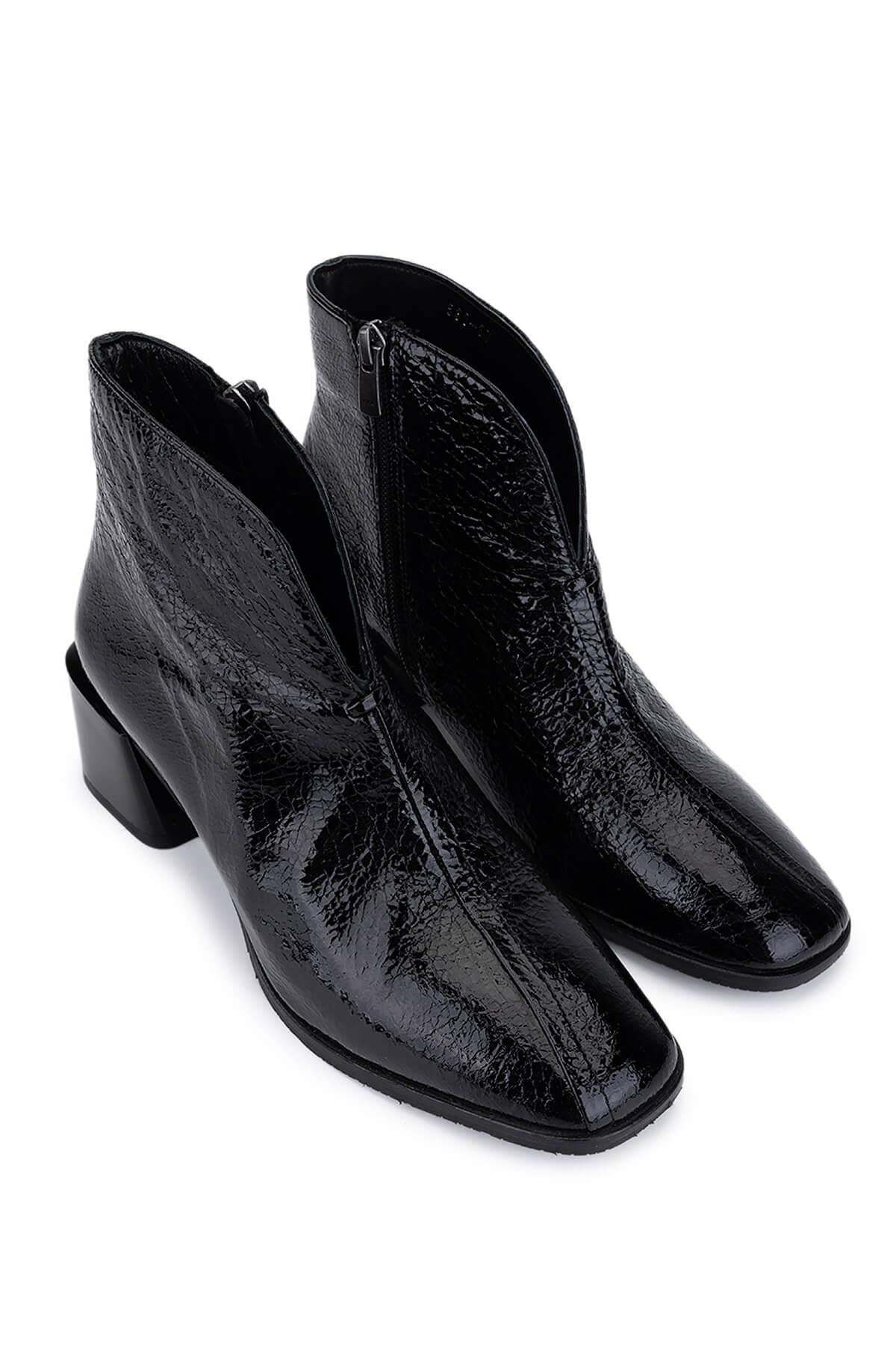 Tamer Tanca Kadın Hakiki Deri Siyah Casual Bot