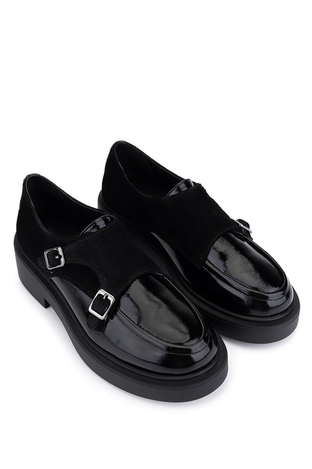 Tamer Tanca Kadın Hakiki Deri Siyah Casual Ayakkabı