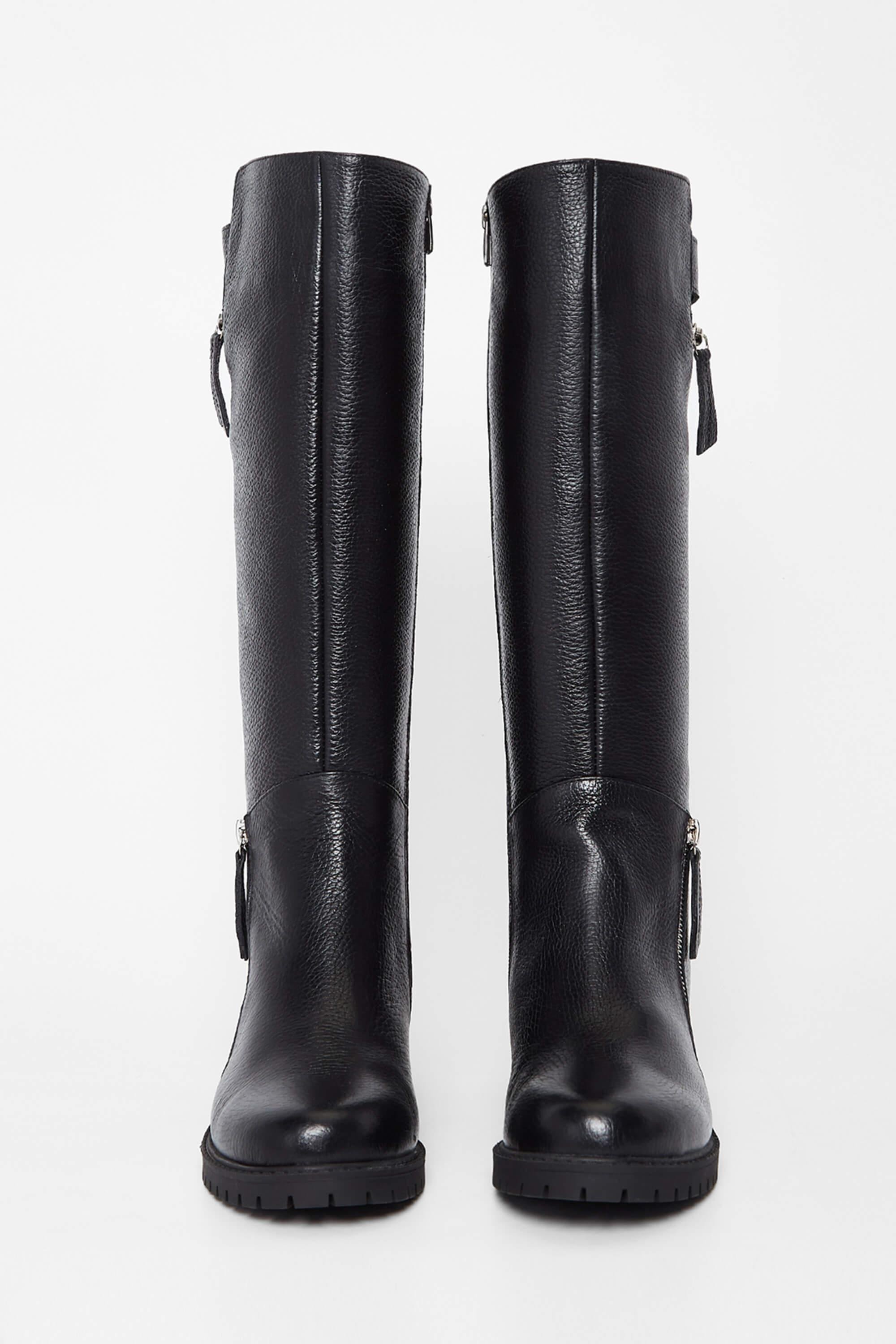 Tamer Tanca Kadın Hakiki Deri Siyah Casual Çizme