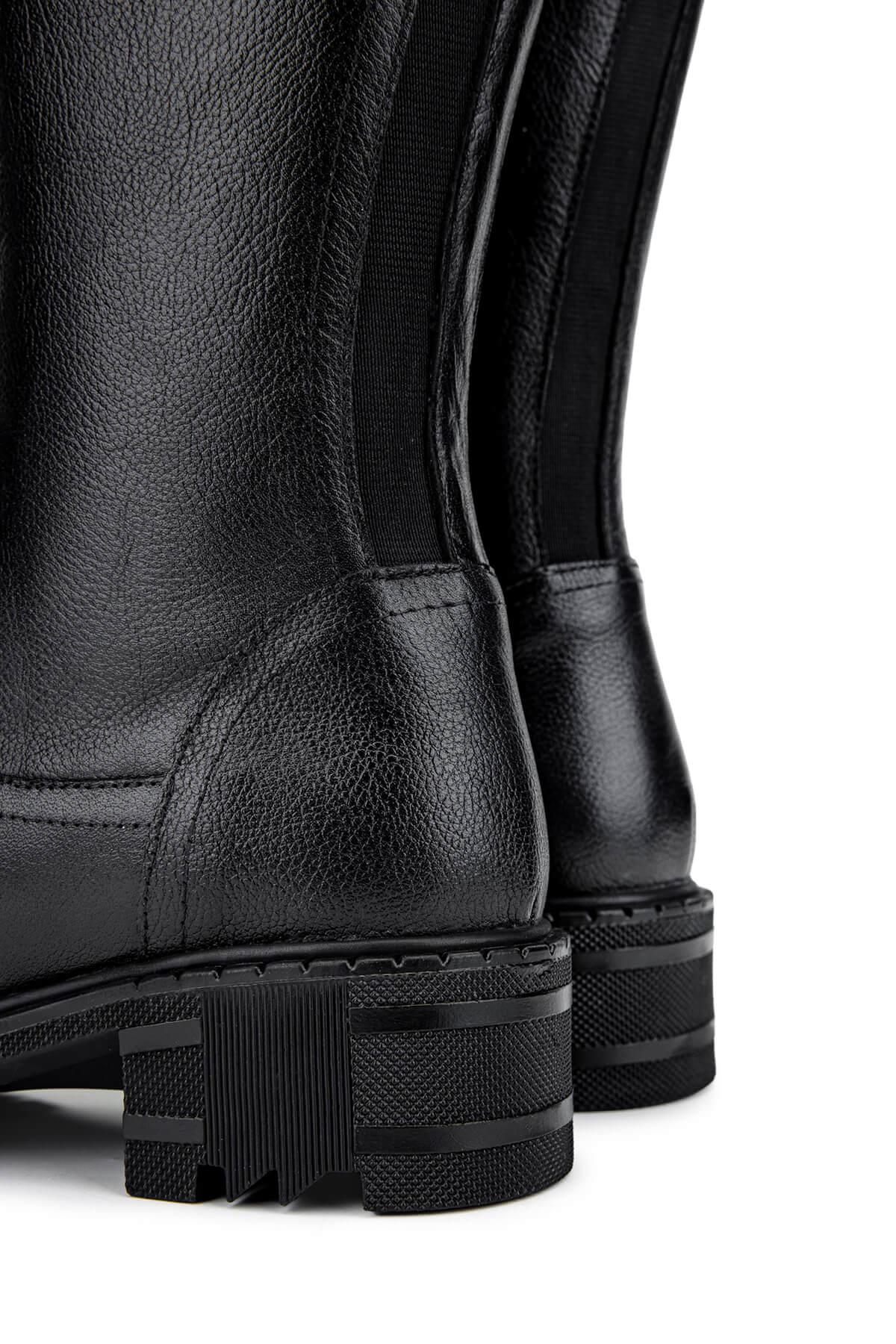 Tamer Tanca Kadın Hakiki Deri Siyah Casual Çizme