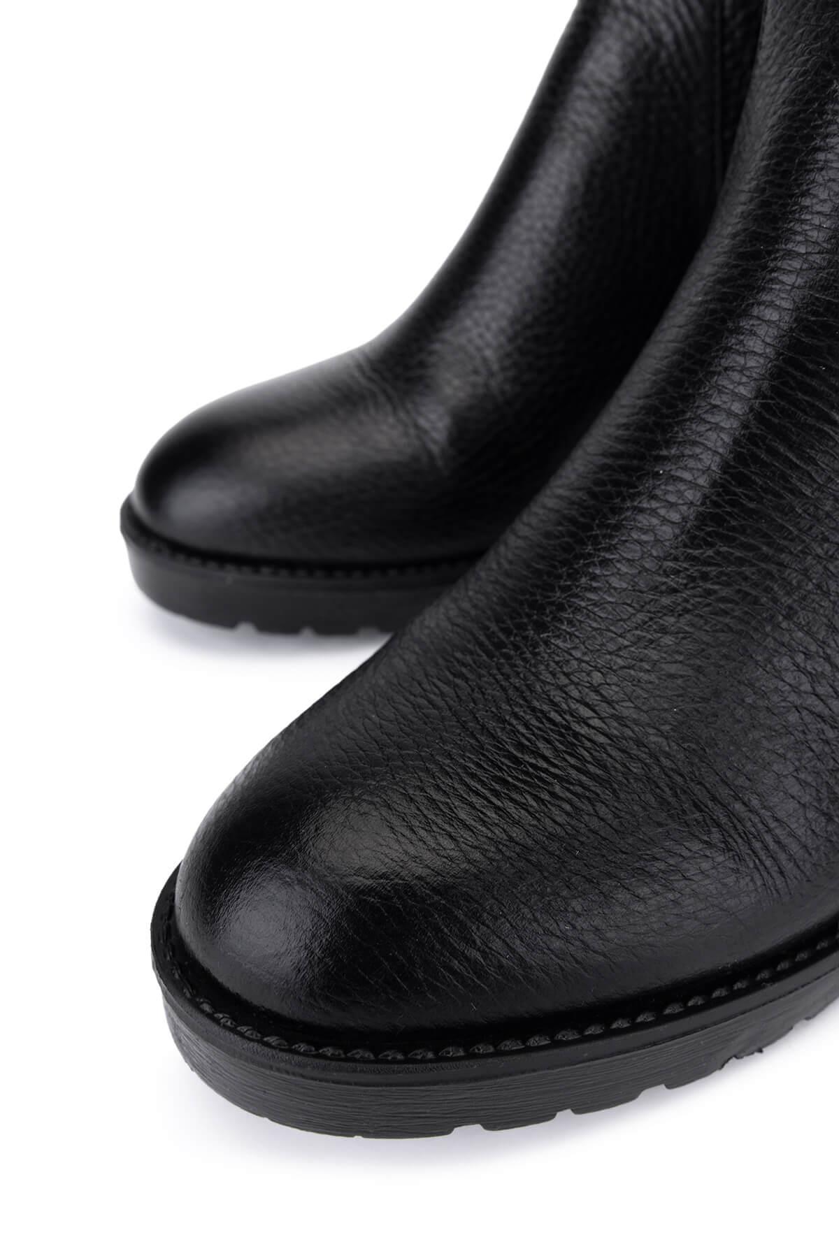 Tamer Tanca Kadın Hakiki Deri Siyah Çizme