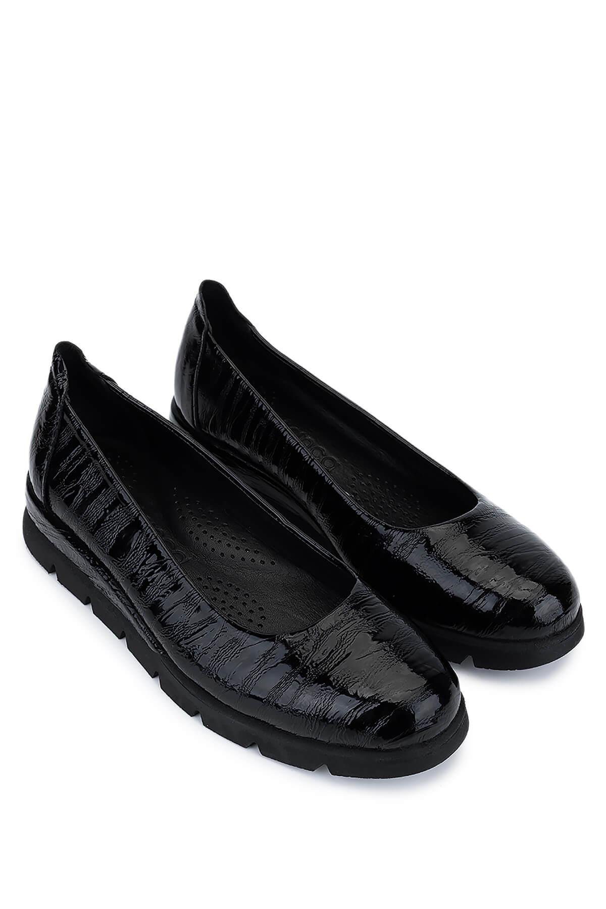 Tamer Tanca Kadın  Hakiki Deri Siyah Comfort Ayakkabı
