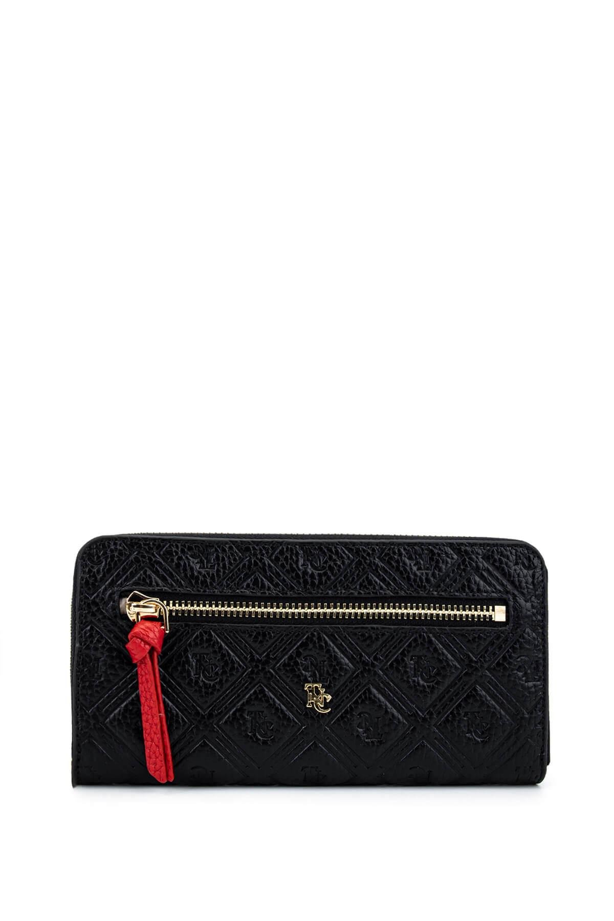 Tamer Tanca Kadın Hakiki Deri Siyah Cüzdan