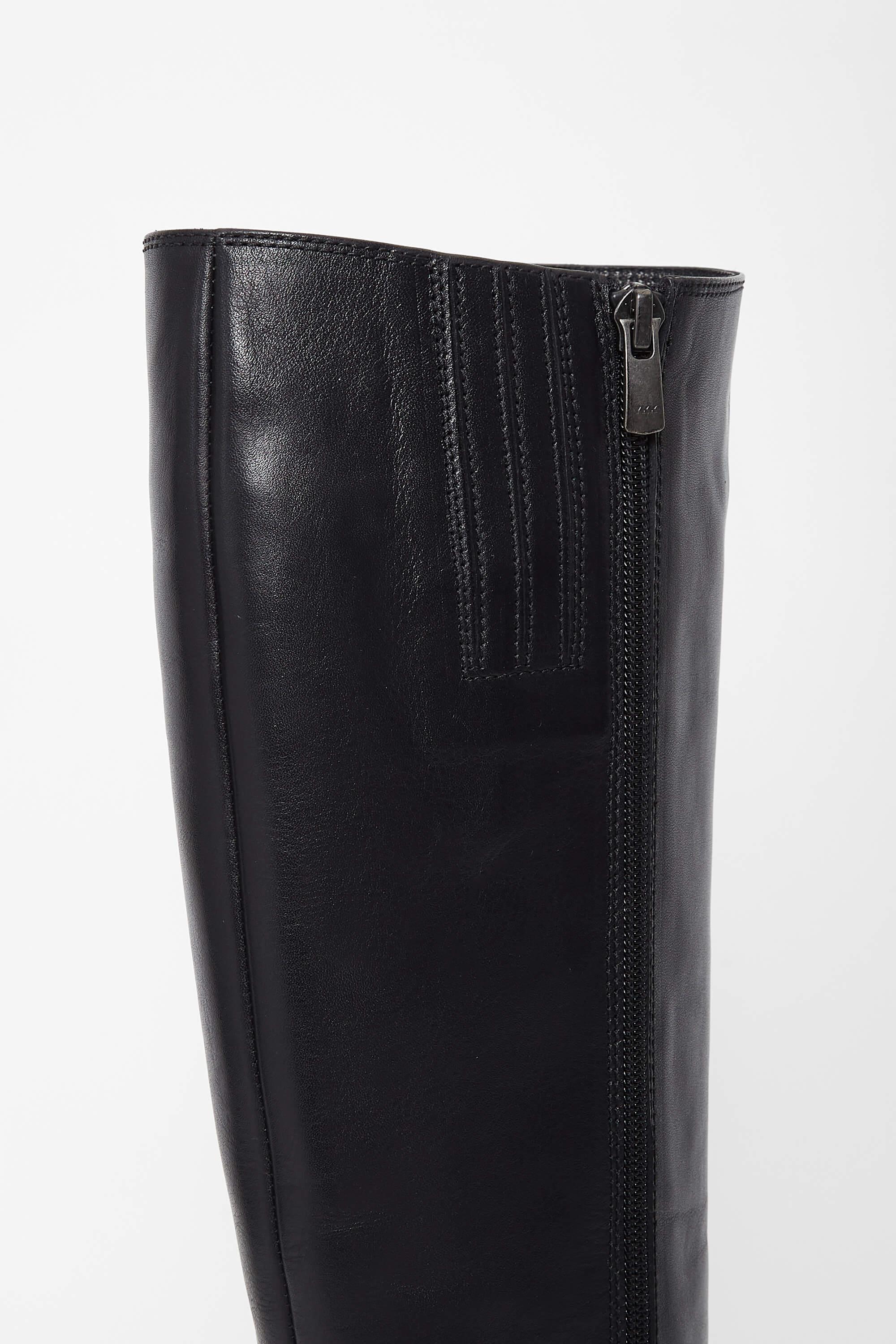 Tamer Tanca Kadın Hakiki Deri Siyah Deri Casual Çizme