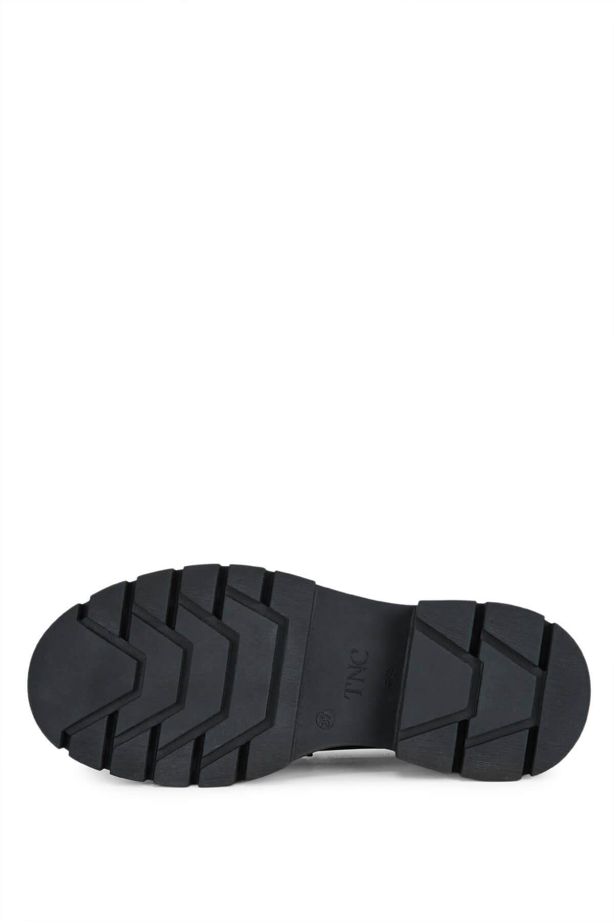 Tamer Tanca Kadın Hakiki Deri Siyah Deri Casual Ayakkabı