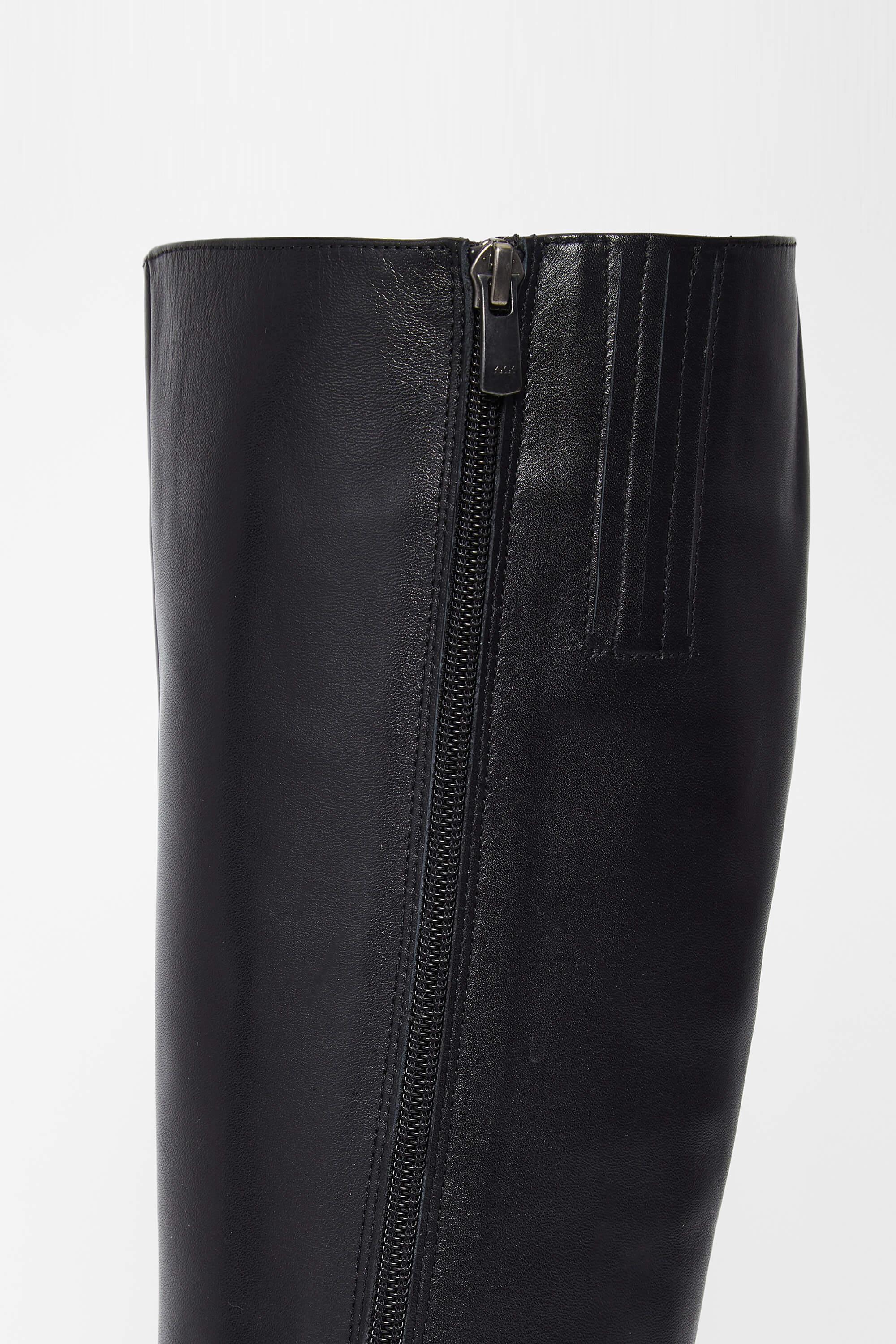 Tamer Tanca Kadın Hakiki Deri Siyah Deri Casual Çizme