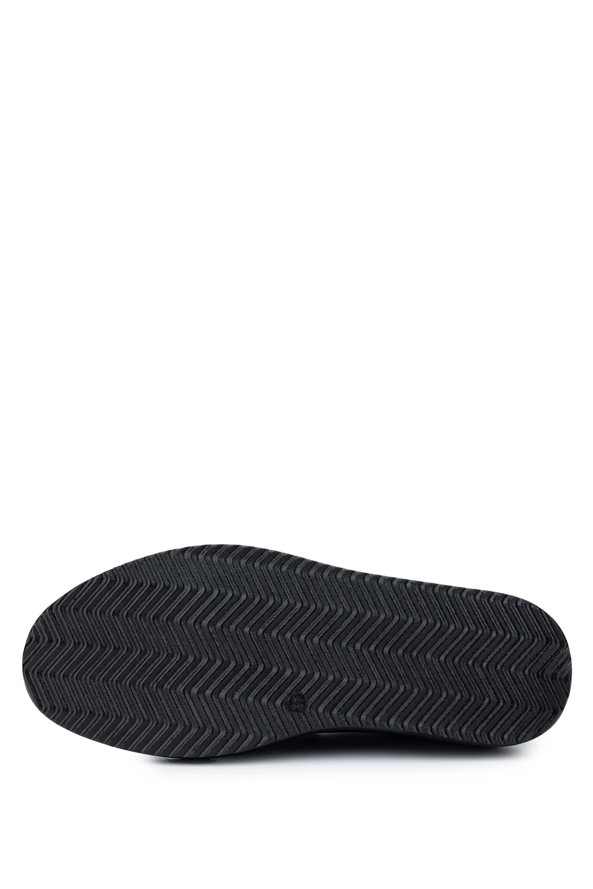 Tamer Tanca Kadın Hakiki Deri Siyah Deri Casual Ayakkabı