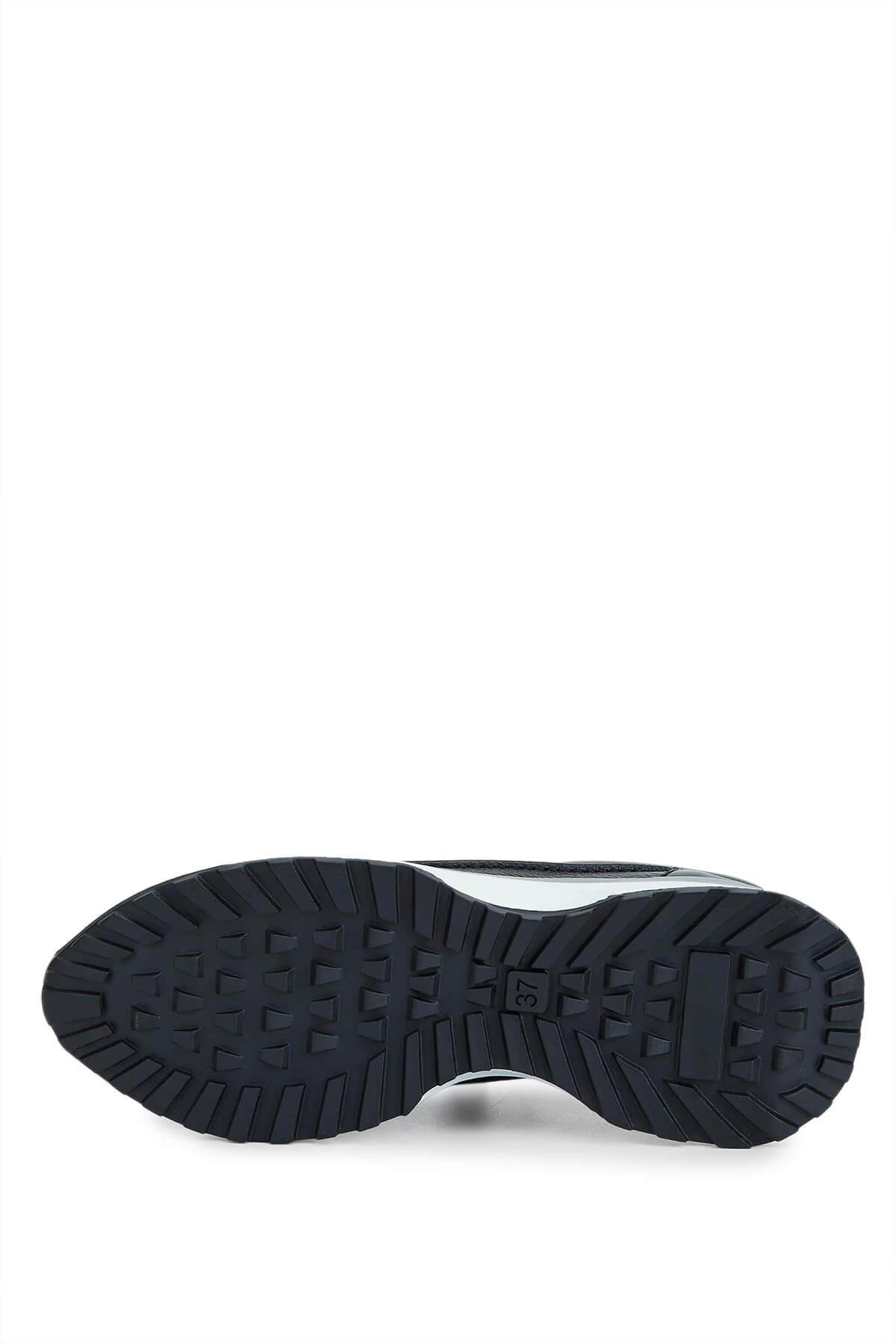 Tamer Tanca Kadın Hakiki Deri Siyah Deri Casual Ayakkabı