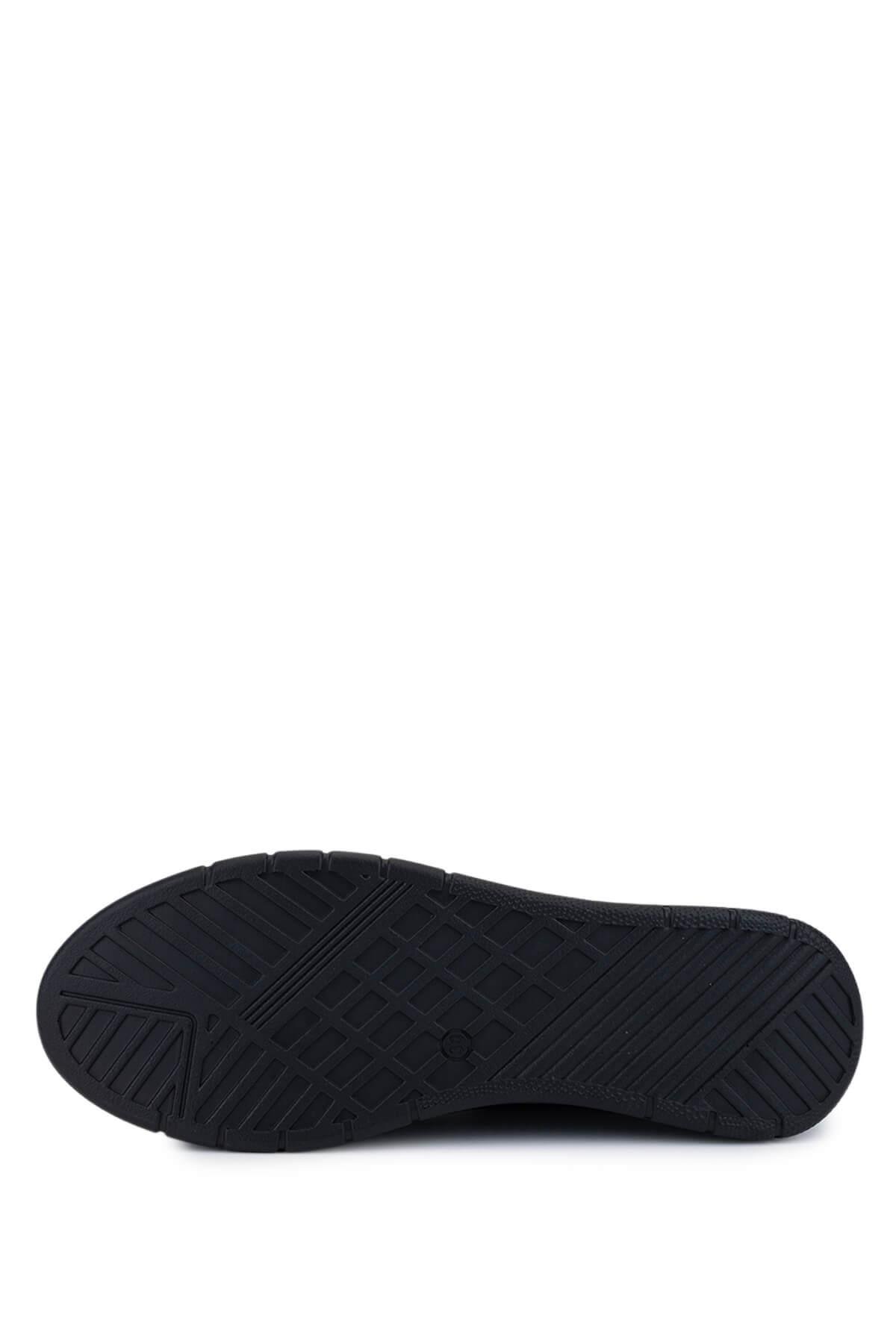 Tamer Tanca Kadın Hakiki Deri Siyah Deri Comfort Ayakkabı