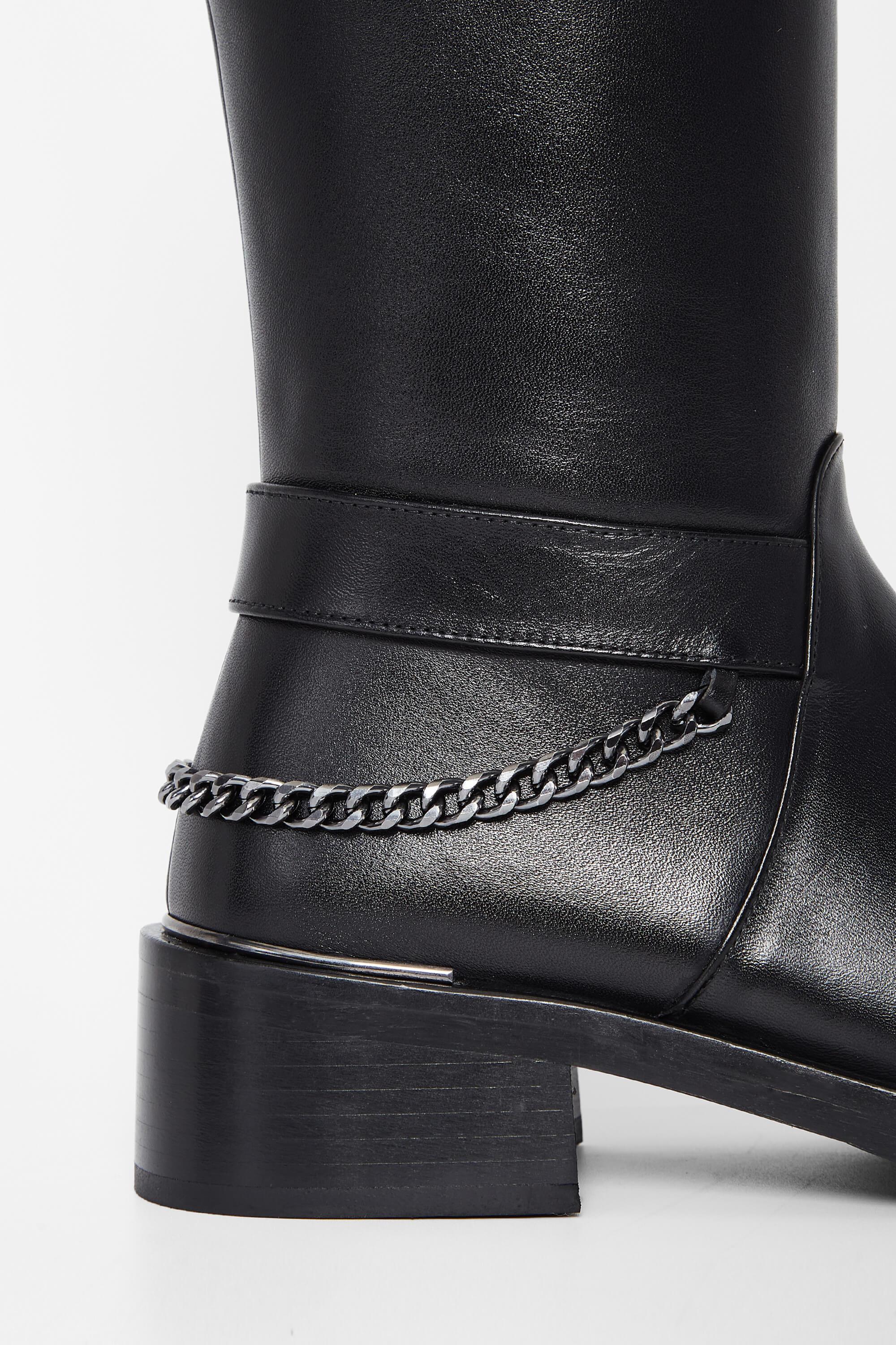 Tamer Tanca Kadın Hakiki Deri Siyah Deri Casual Çizme