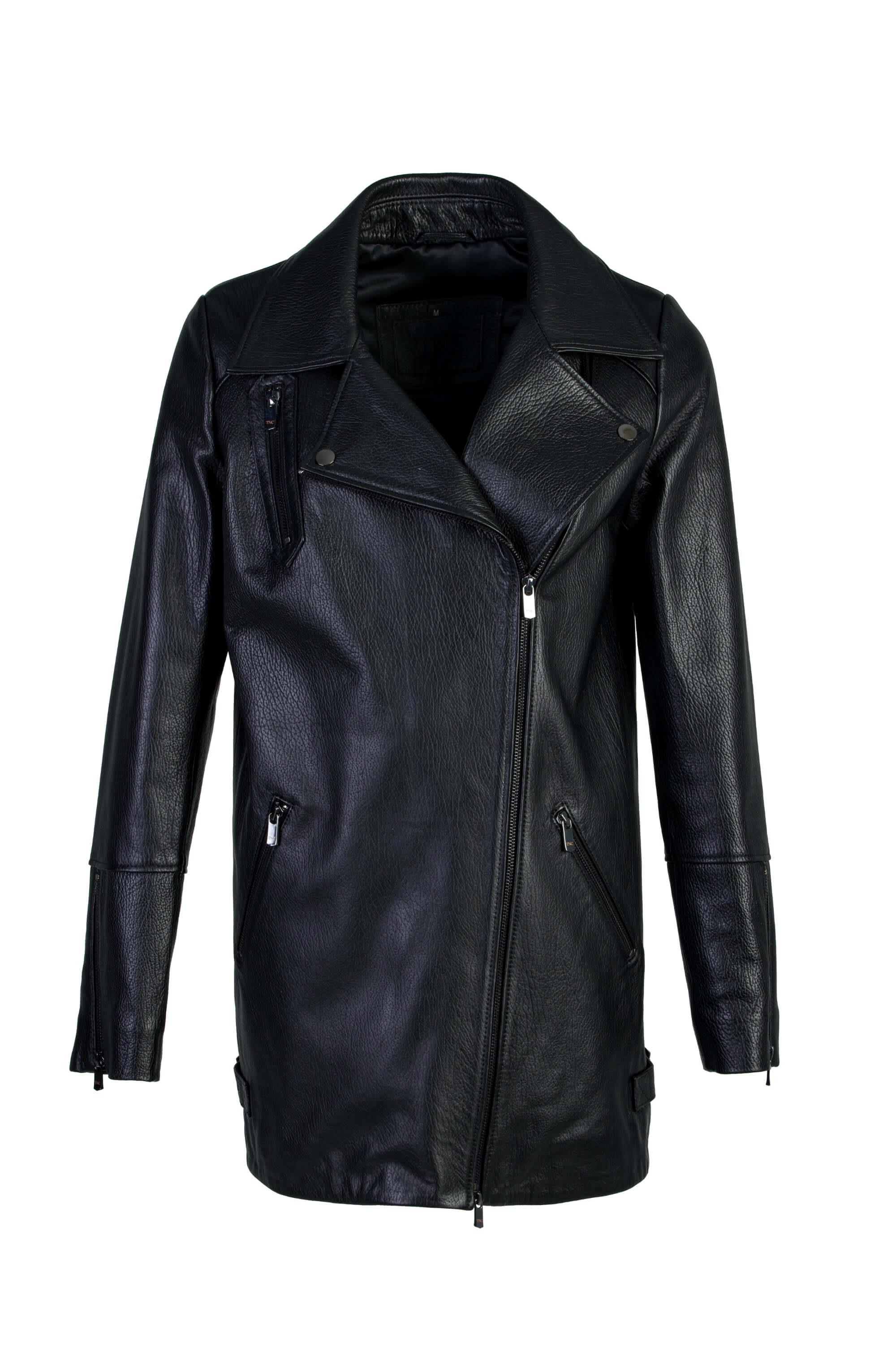 Tamer Tanca Kadın Hakiki Deri Siyah Deri Mont